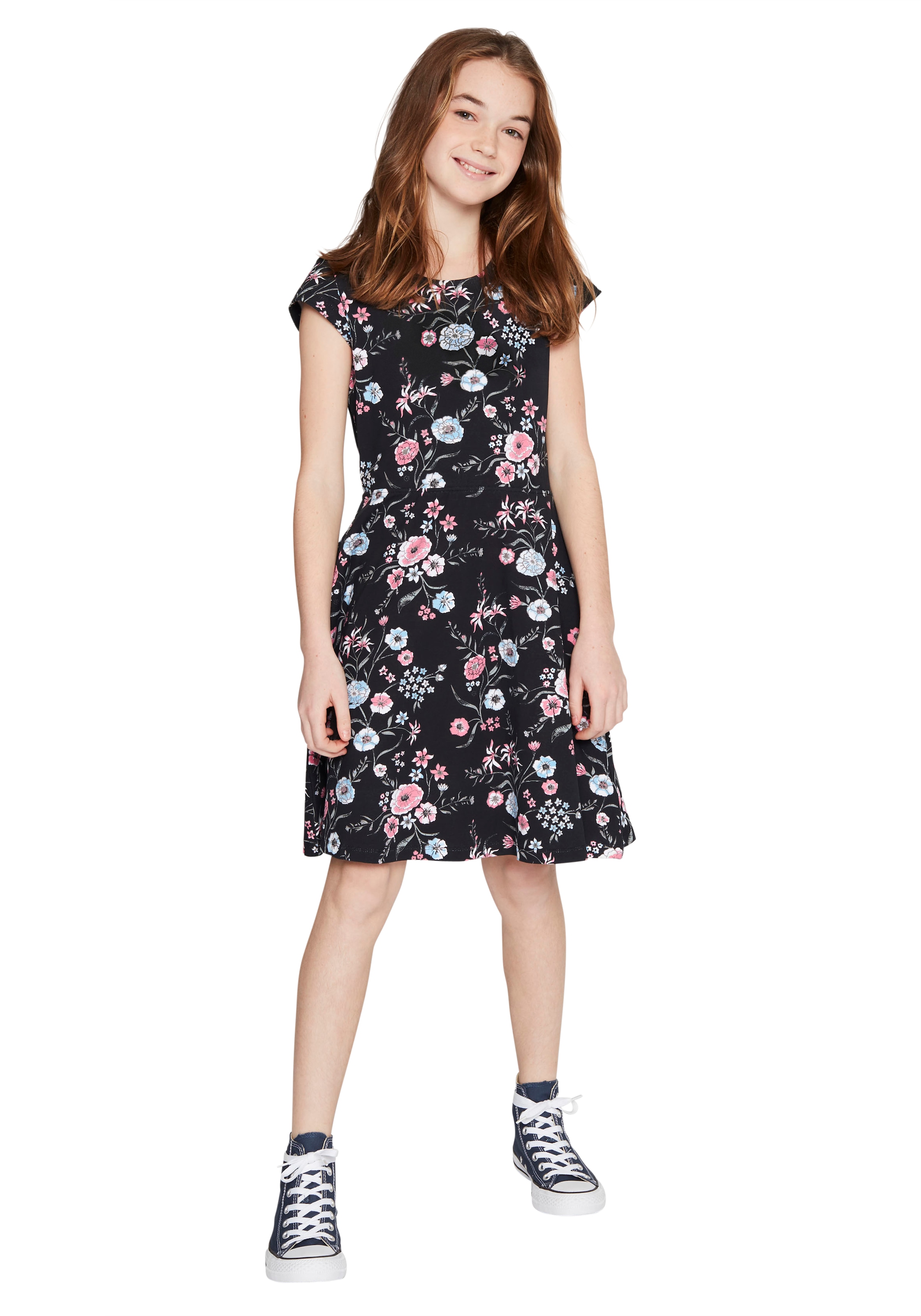 KIDSWORLD Jerseykleid festliche Anlässe, kniefrei, lässig-verspielt