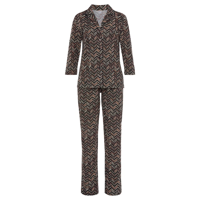 Vivance Dreams Pyjama, (Set, 2 tlg.), mit malerischem Fischgrat-Muster  online kaufen bei Jelmoli-Versand Schweiz