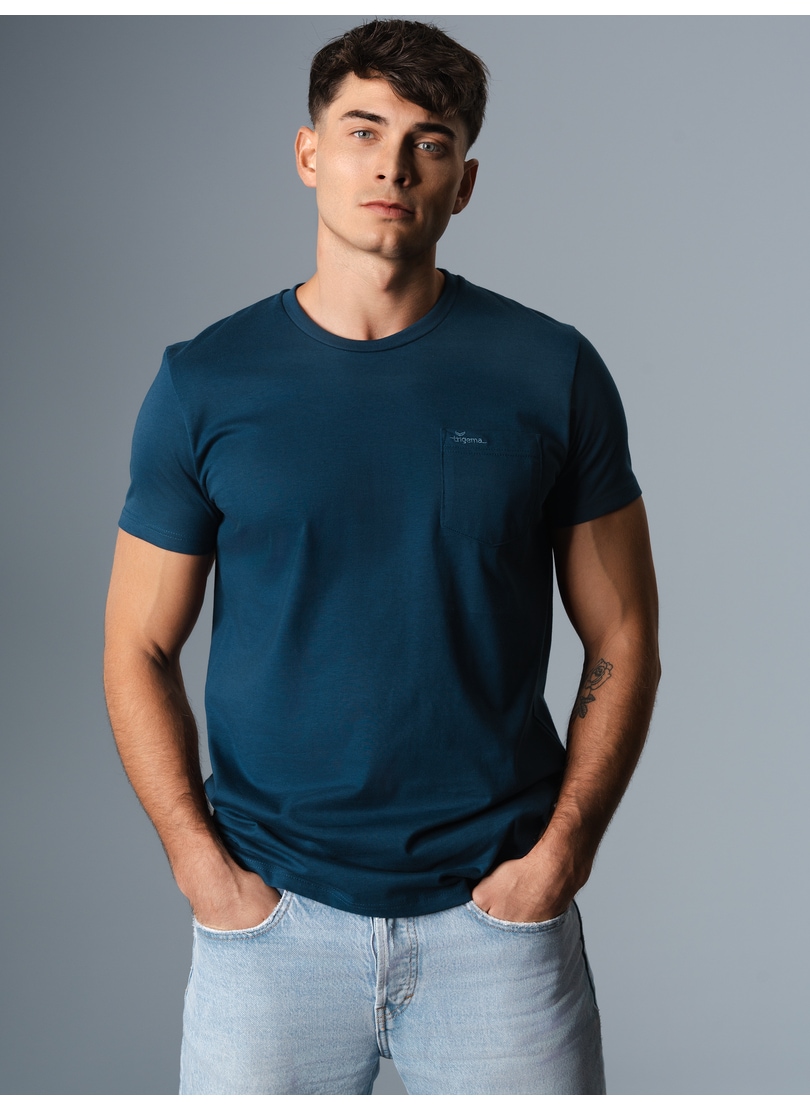 Trigema T-Shirt »TRIGEMA T-Shirt aus Biobaumwolle mit Brusttasche«, (1 tlg.)