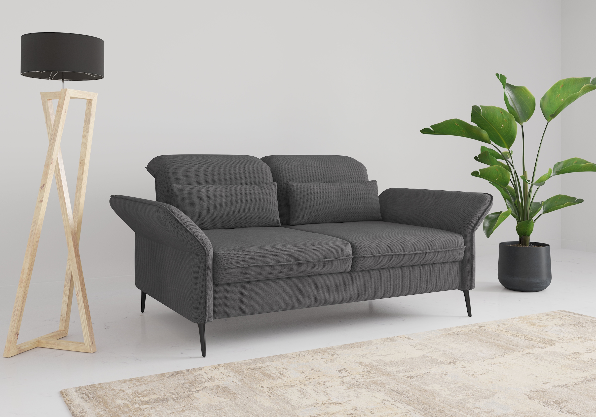 sit&more 2,5-Sitzer "Emely, inkl. Sitztiefenverstellung" wahlweise mit Schlaffunktion, Kopf- & Armteilverstellung