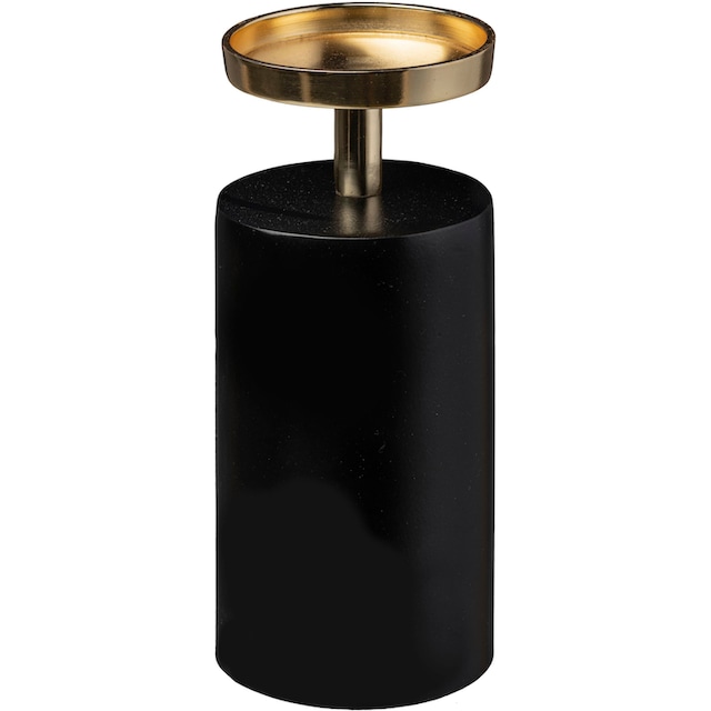 Leonique Kerzenhalter »Stumpenkerzenhalter Azlynn«, (1 St.), aus Aluminium,  mit goldfarbenen Akzenten online