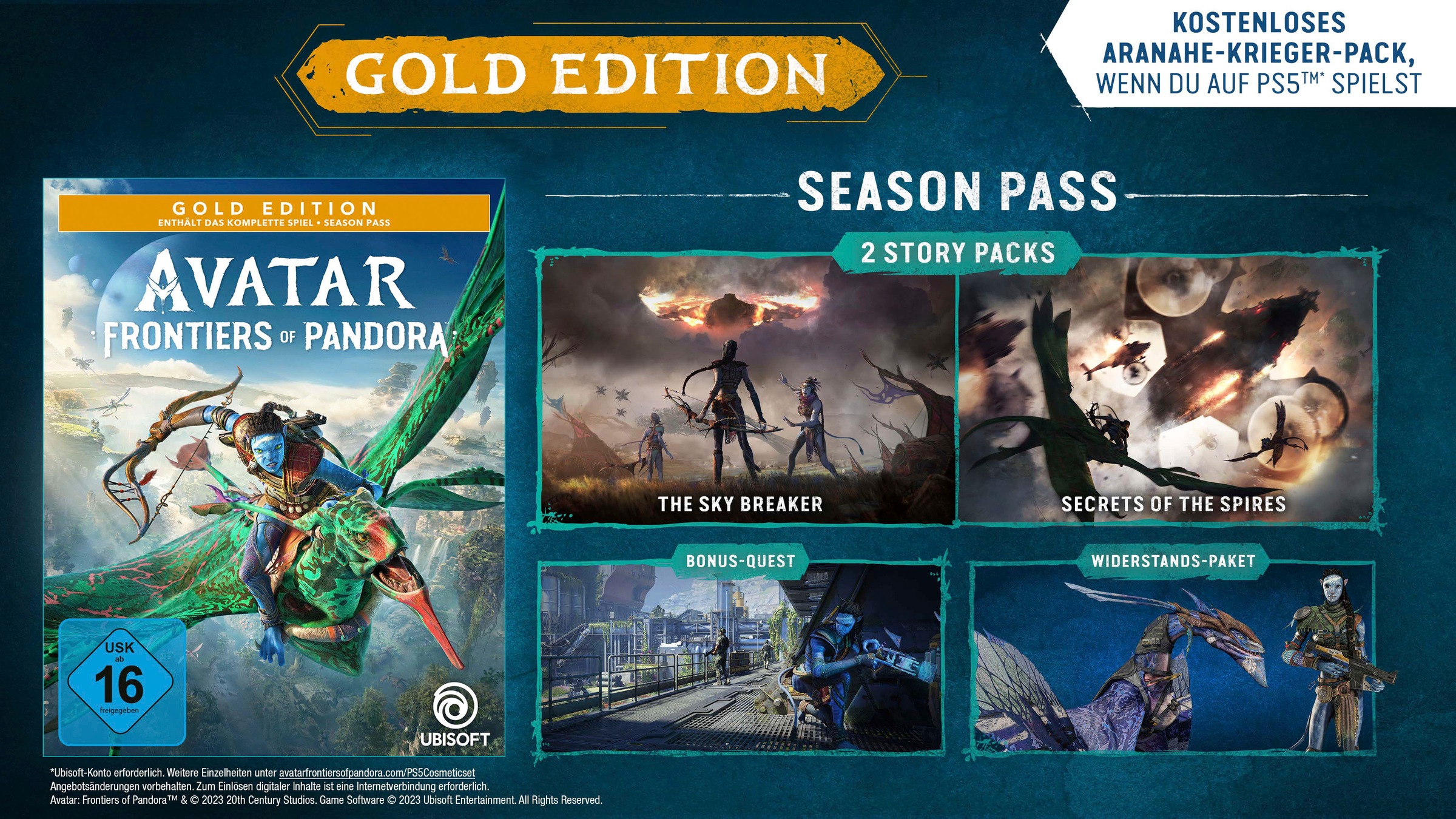 UBISOFT Spielesoftware »Avatar: Frontiers of Pandora Gold Edition«, PlayStation 5