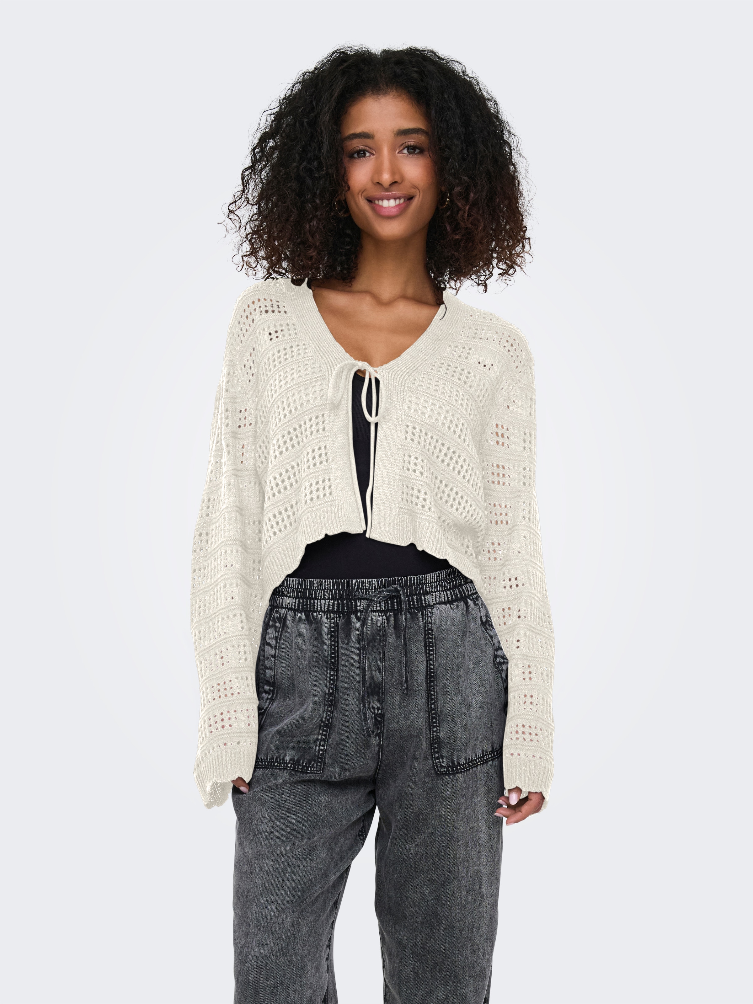 ONLY Strickjacke »ONLLYKKE TIE CARDIGAN L/S KNT NOOS«