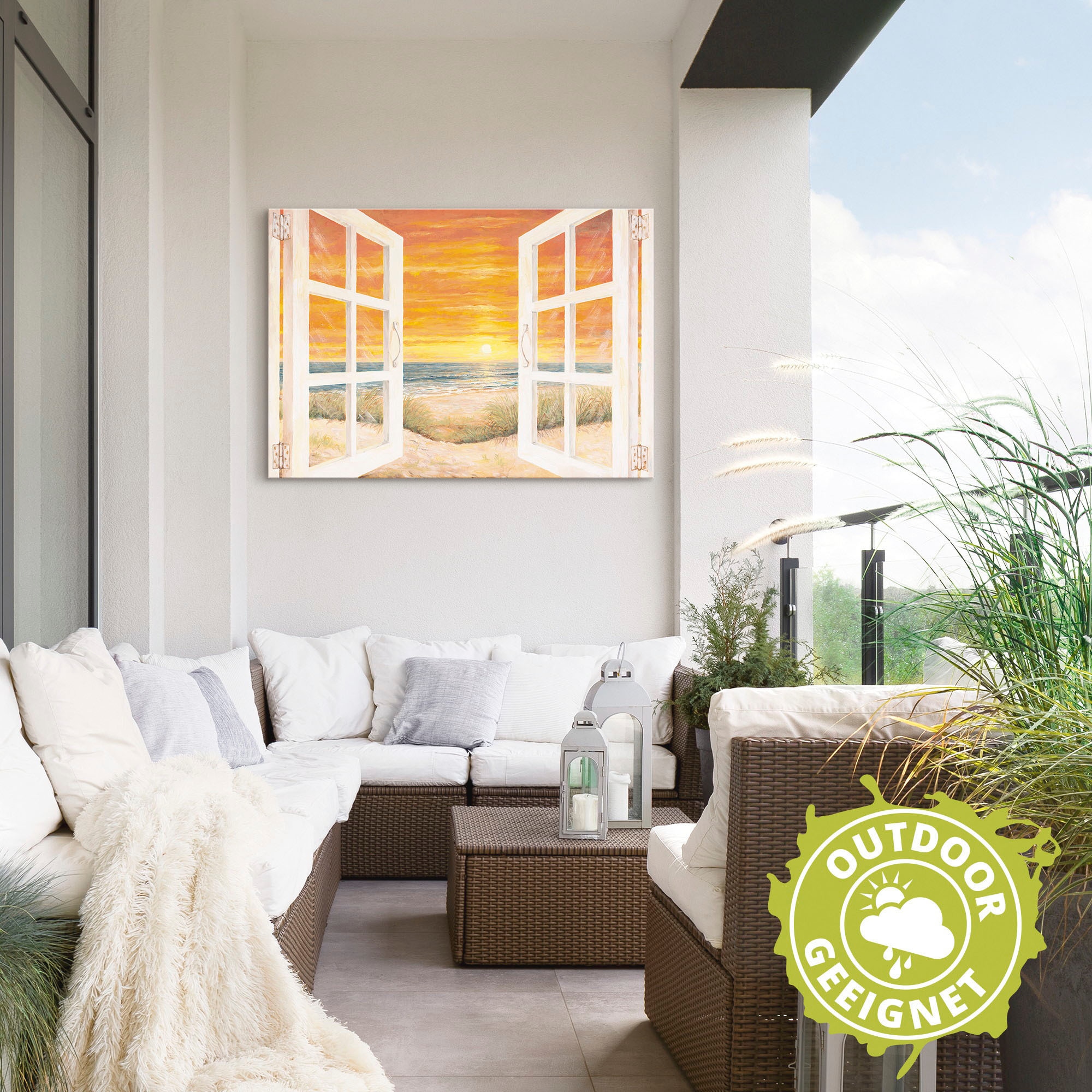 Artland Wandbild »Fenster zum Meer«, Meer Bilder, (1 St.), als Alubild, Outdoorbild, Leinwandbild, Wandaufkleber, versch. Grössen