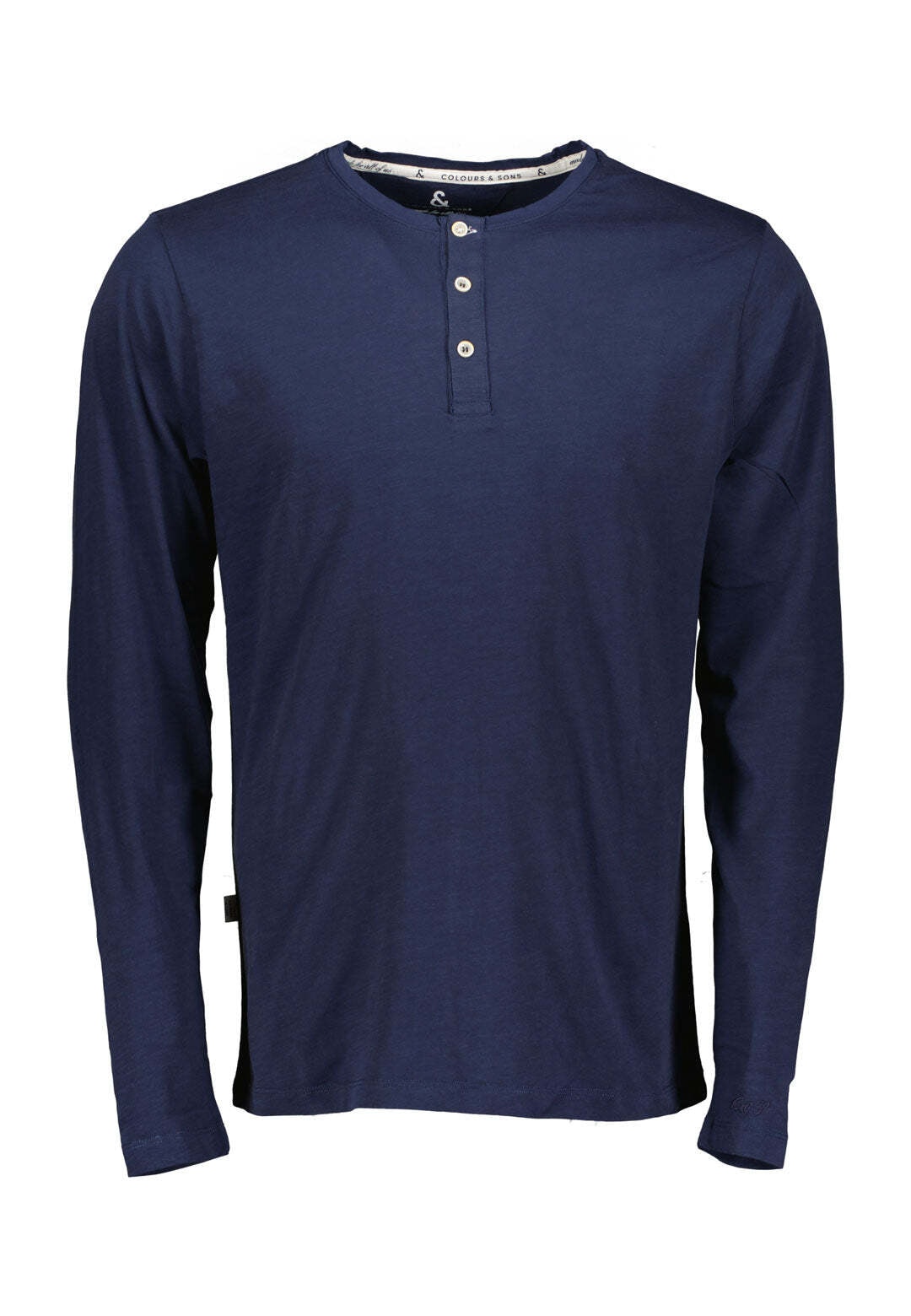 colours & sons Langarmshirt »colours & sons Langarmshirts Henley - Slub«