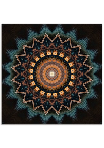 Glasbild »Mandala kosmisches Bewusstsein«, Muster, (1 St.)