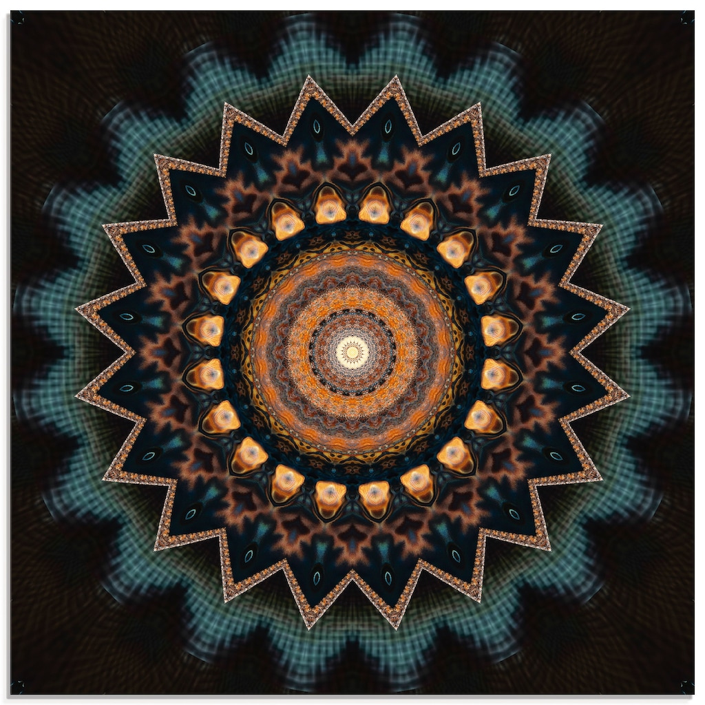 Artland Glasbild »Mandala kosmisches Bewusstsein«, Muster, (1 St.)