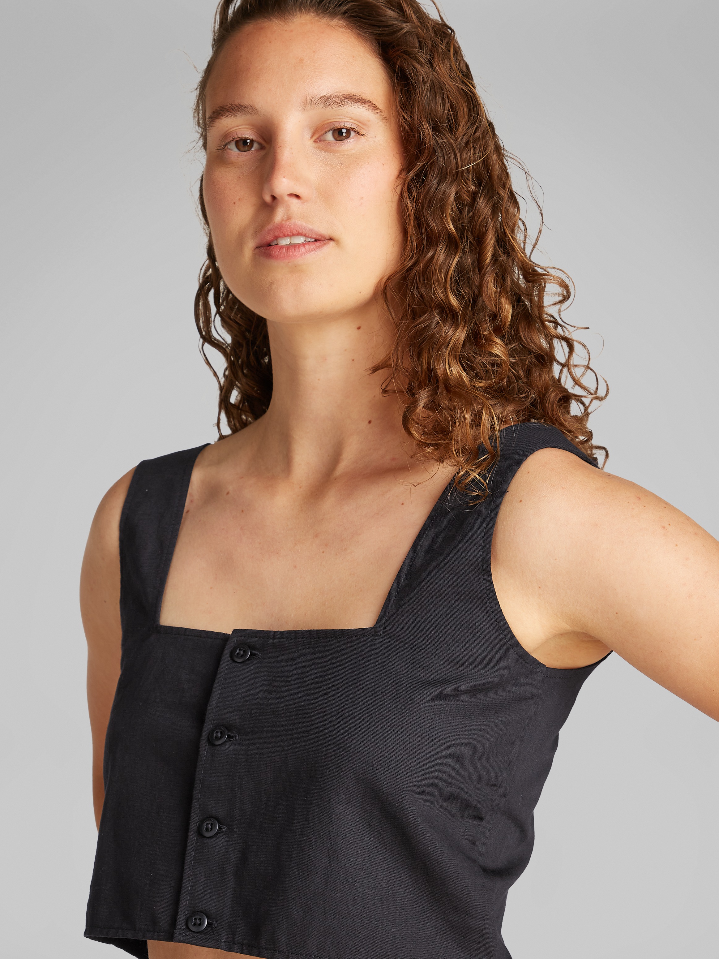 Calvin Klein Jeans Crop-Top »SOFT LINEN TOP«, mit Trägern