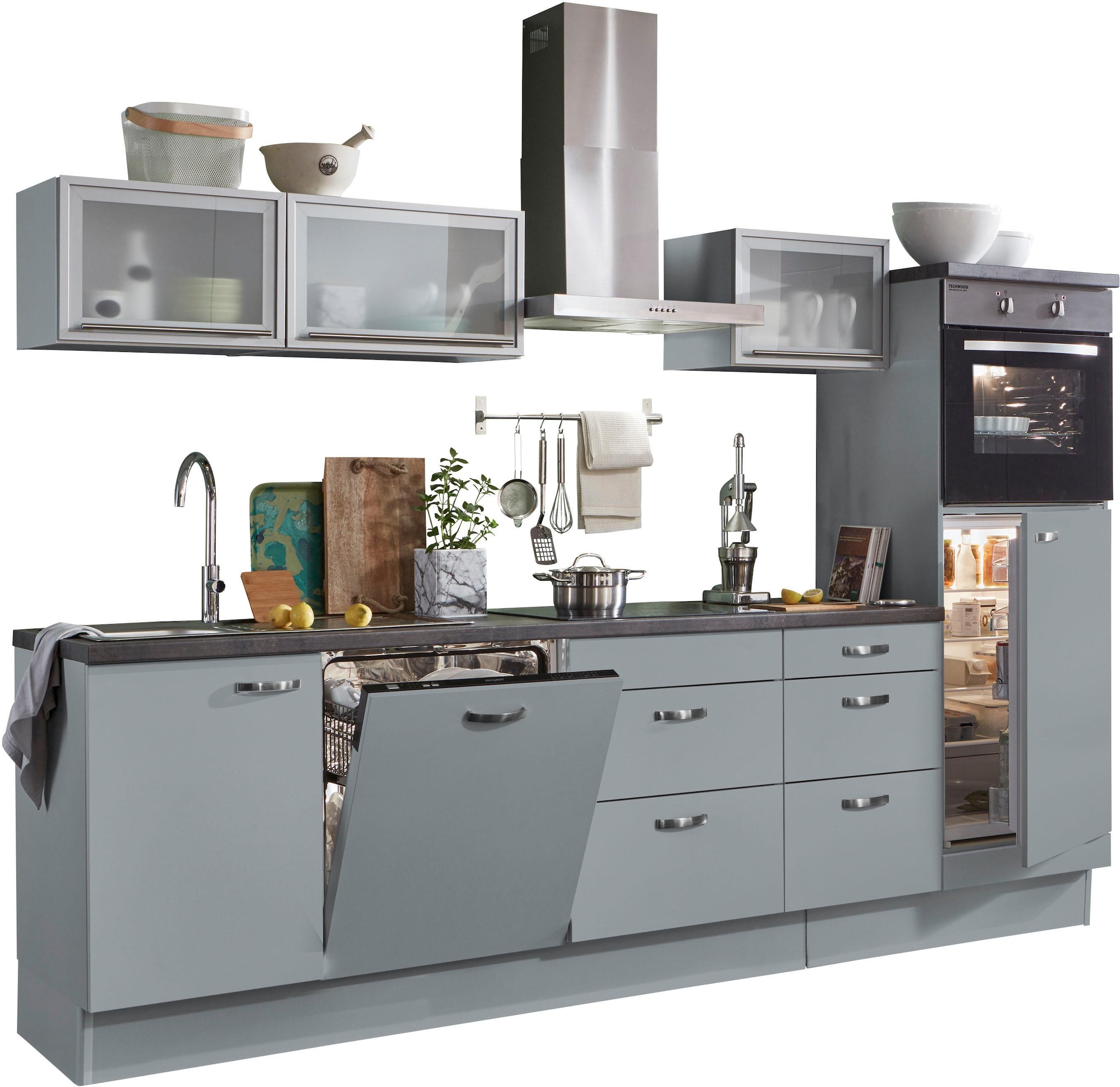 ❤ OPTIFIT Küchenzeile »Cara«, mit Vollauszügen und Soft-Close-Funktion,  Breite 280 cm entdecken im Jelmoli-Online Shop