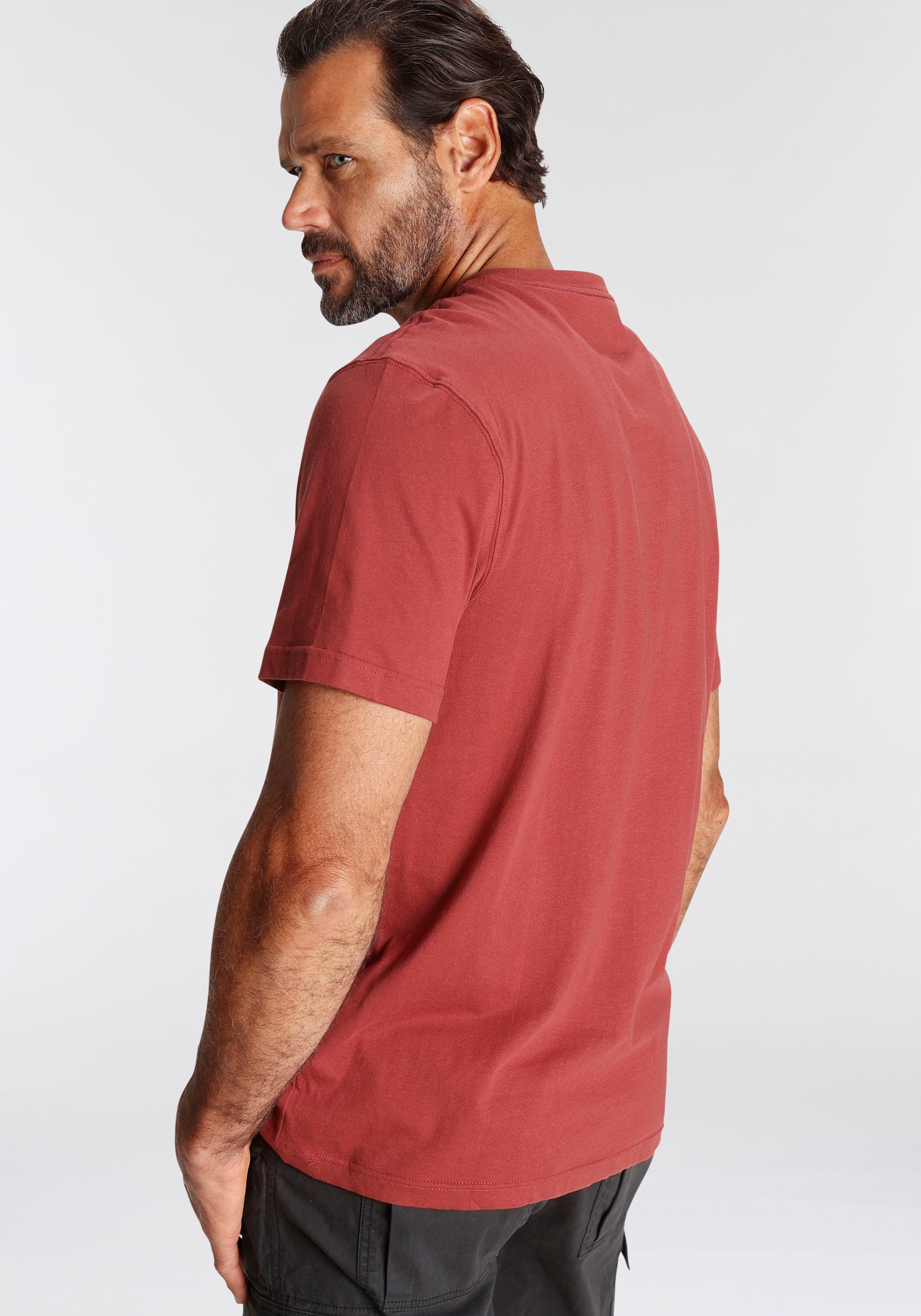 Man's World T-Shirt, Kurzarm, bedruckt, Rundhalsausschnitt, aus Baumwolle