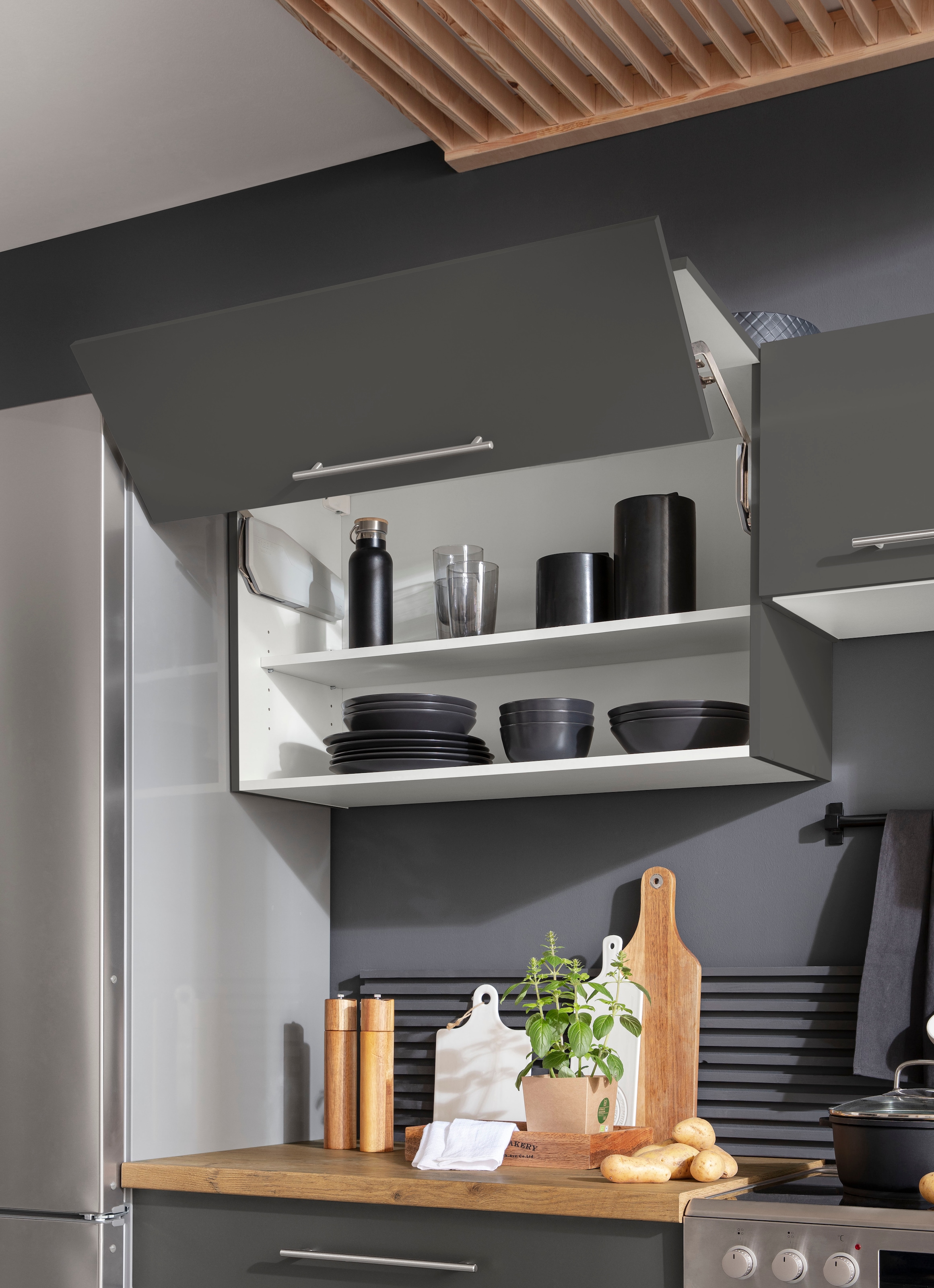 wiho Küchen Faltlifthängeschrank »Unna«, 90 cm breit, mit Soft Close Funktion