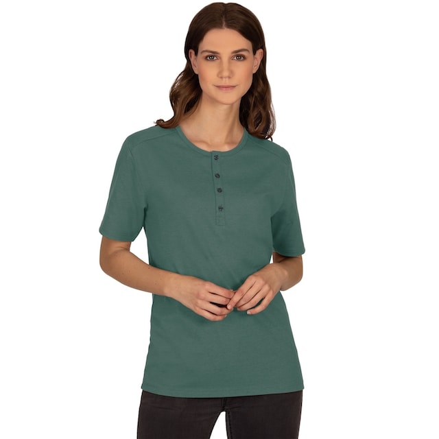 Trigema T-Shirt »TRIGEMA T-Shirt mit Knopfleiste DELUXE Baumwolle« online  shoppen bei Jelmoli-Versand Schweiz