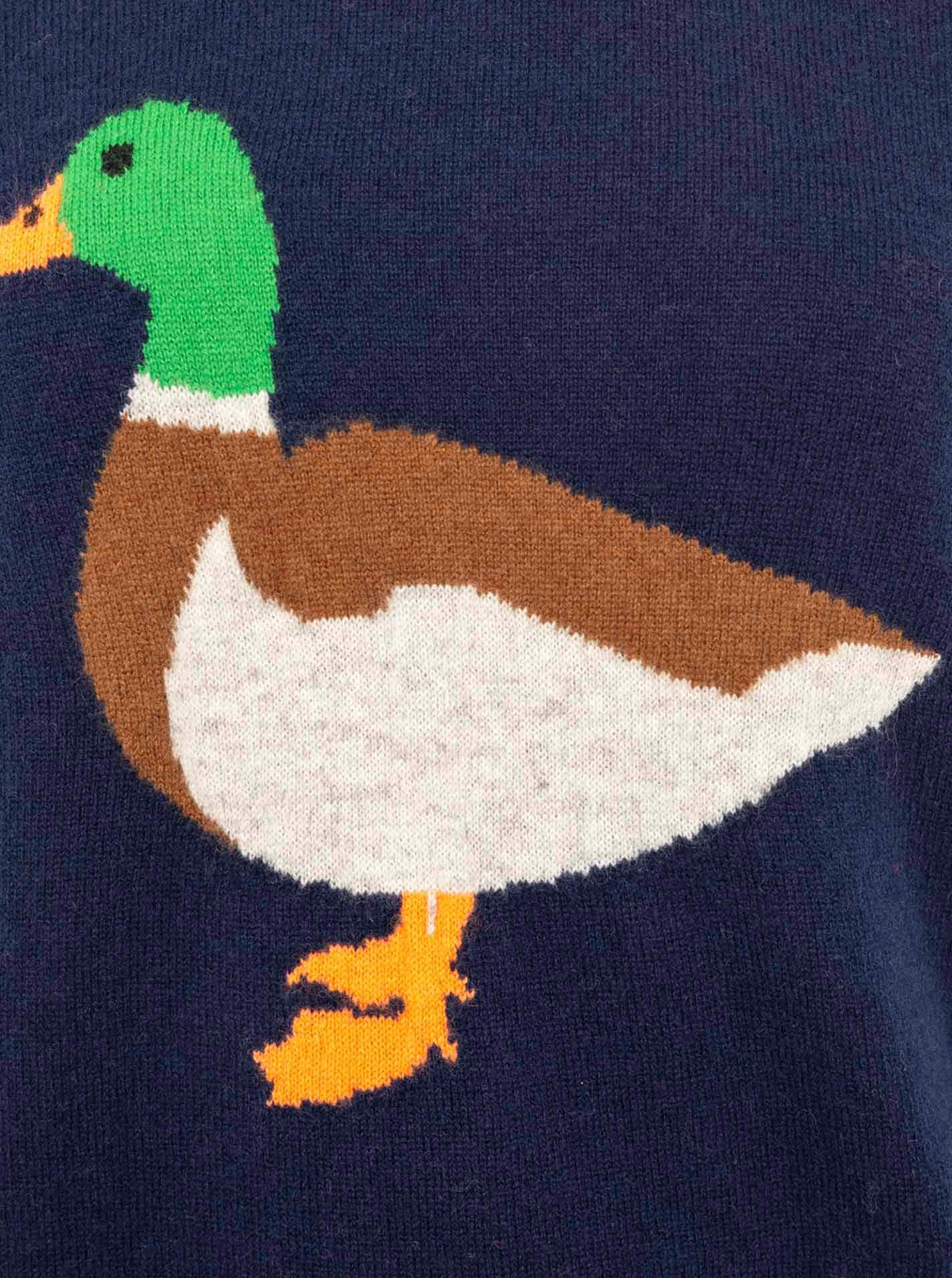 Zwillingsherz Strickpullover »Duck«, Rundhals,aus reinem Kaschmir mit grosser Ente
