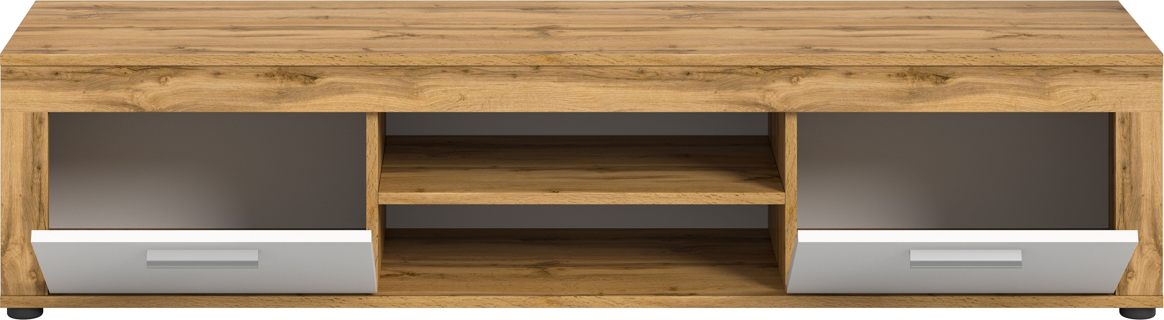 INOSIGN Lowboard »Aosta, Breite 160 cm, in verschiedenen Farbausführungen«, mit 2 Klappen und 2 offenen Fächern, TV-Board, Mediaboard, TV-Möbel
