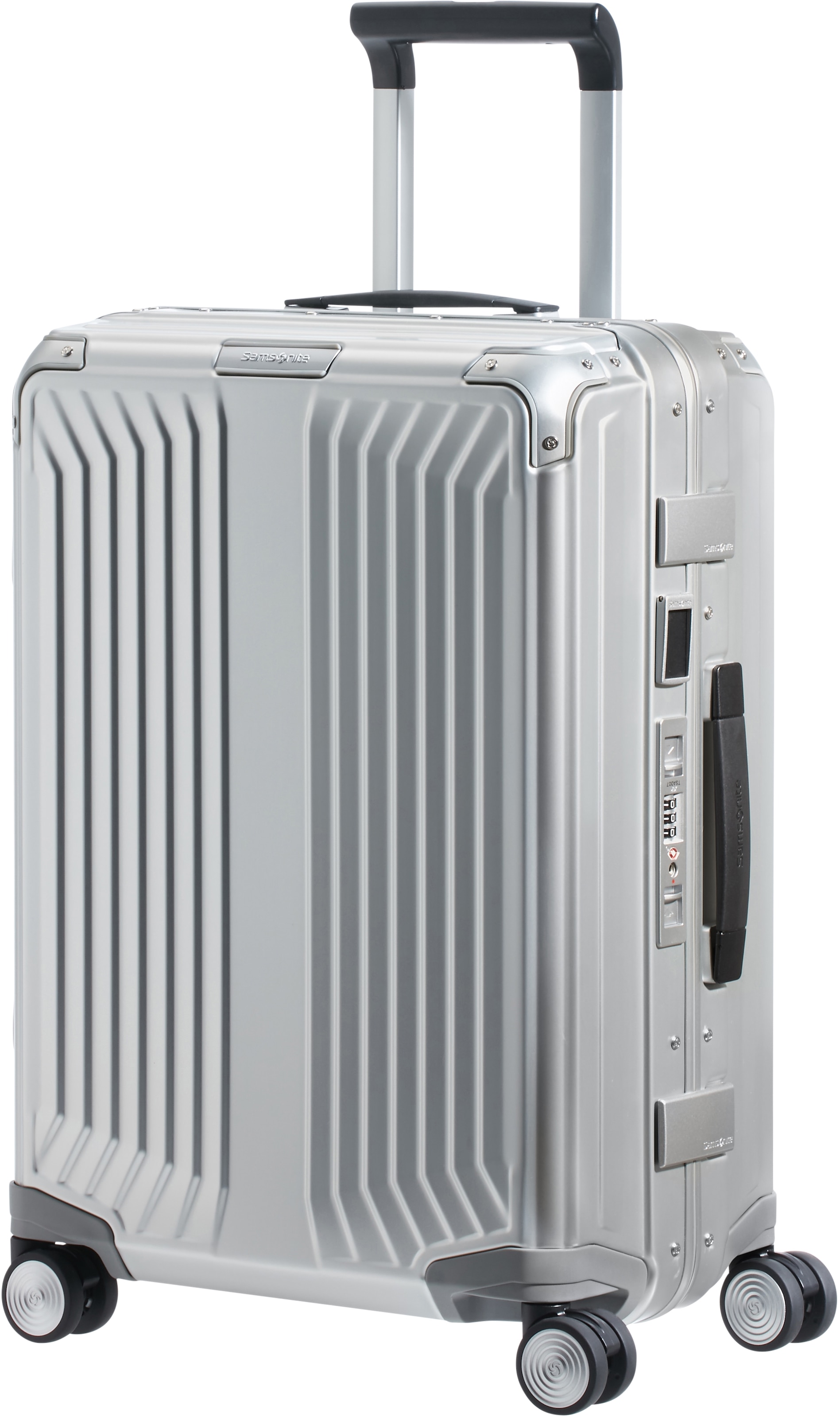 Samsonite Hartschalen-Trolley »LITE-BOX ALU«, 4 Rollen, Hartschalenkoffer Premium-Aluminium Grosser-Koffer TSA-Zahlenschloss