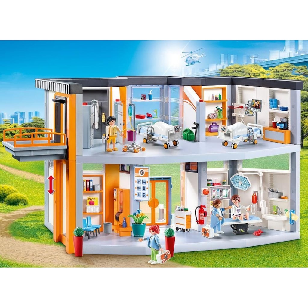 Playmobil® Konstruktions-Spielset »Grosses Krankenhaus mit Einrichtung (70190), City Life«, (512 St.)
