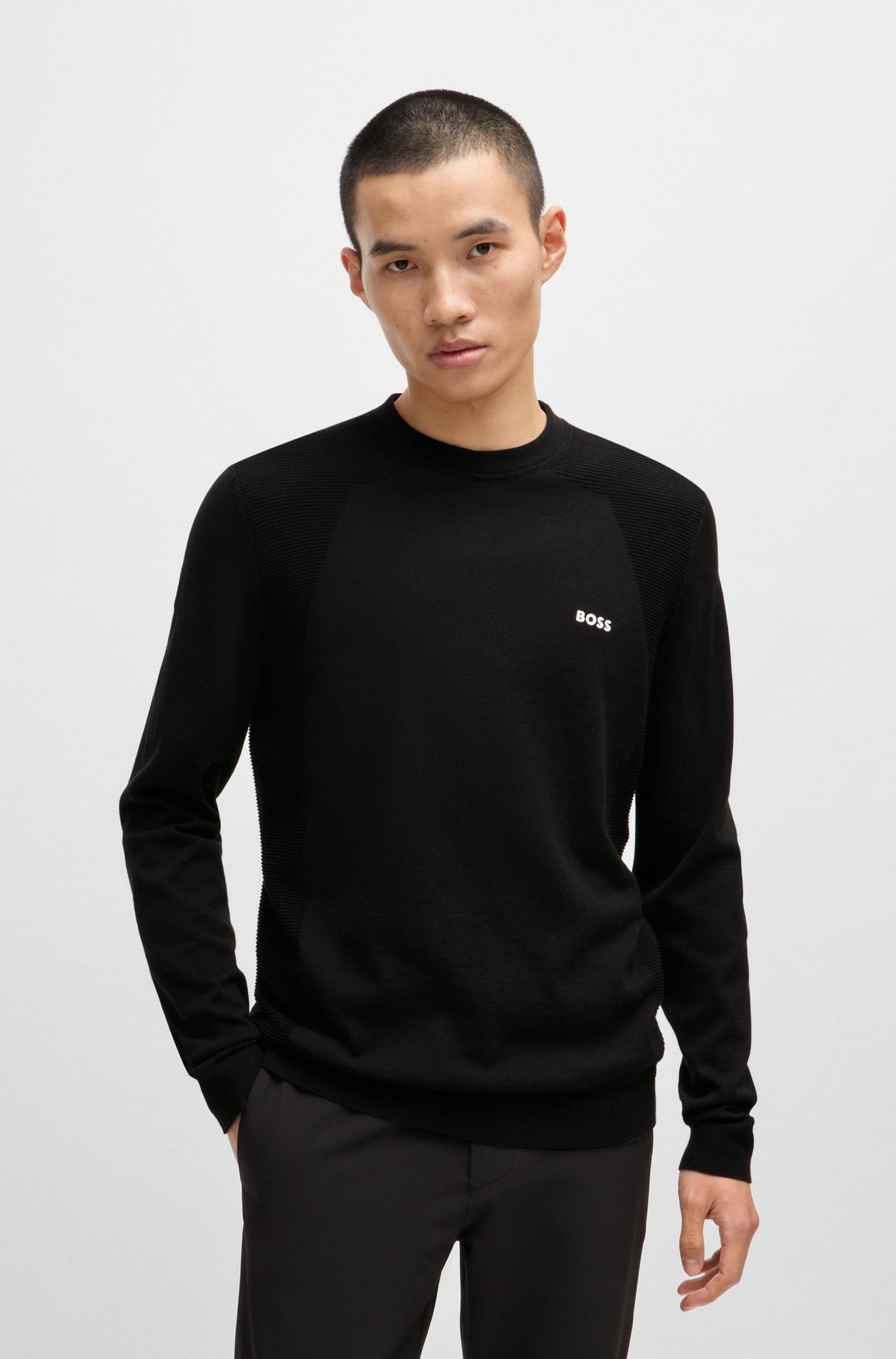 BOSS GREEN Strickpullover »Momentum Lite C« aus Dry-Flex-Gewebe