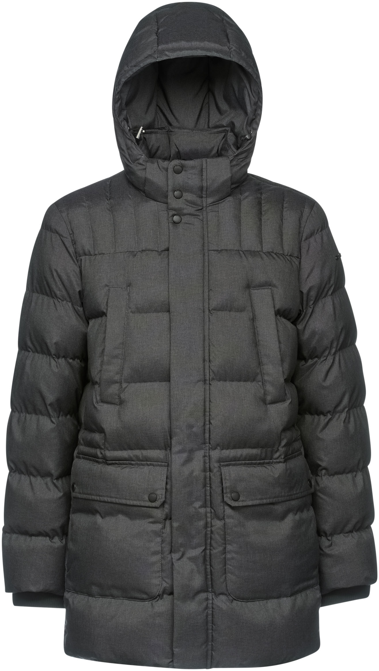 Geox Langjacke »SANFORD«, mit Kapuze, in melierter Optik, 4 Taschen, Kapuze, modische Steppung
