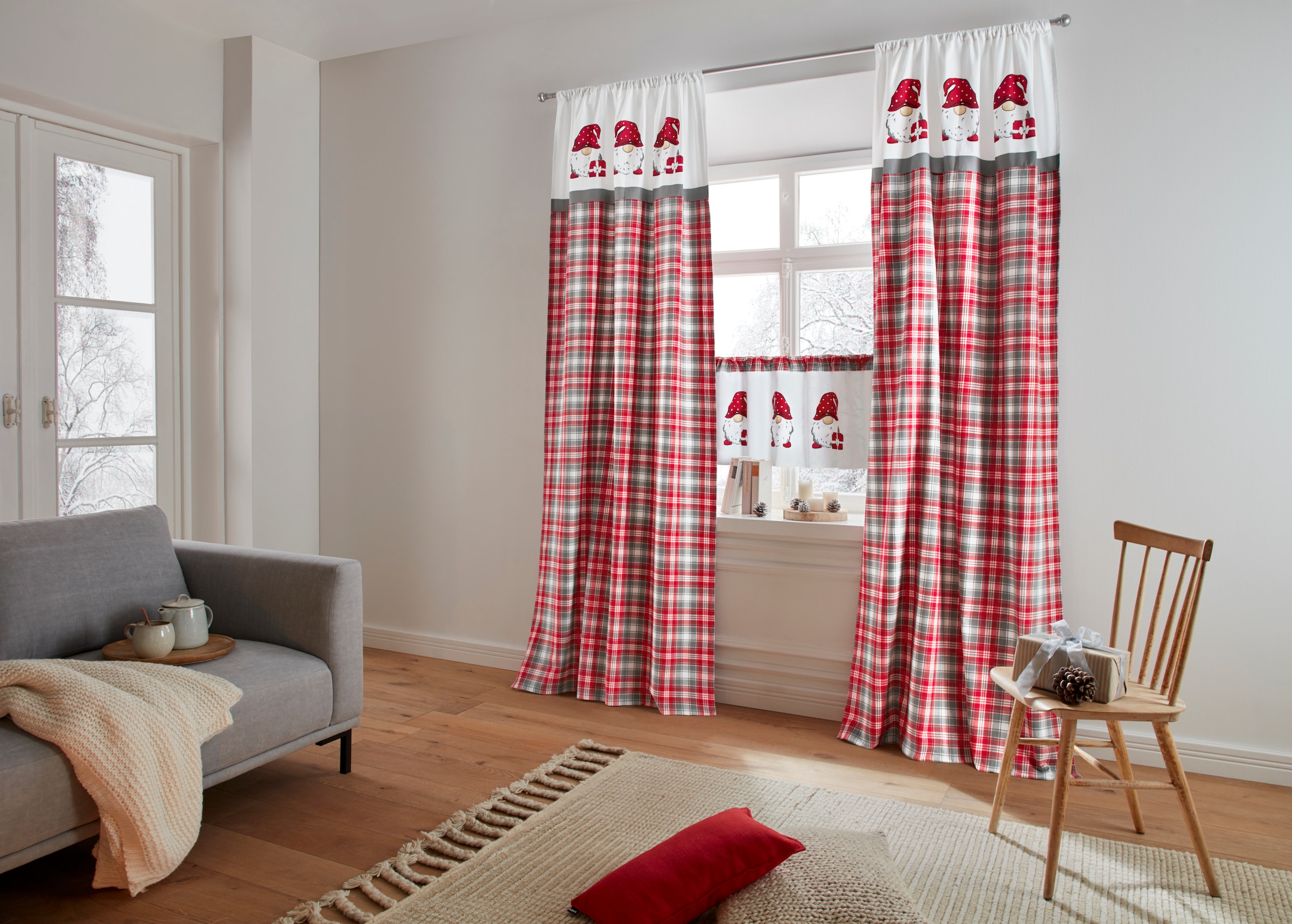 Vorhang Design kaufen weihnachtliches Blickdicht, home my »Wichtel«, | Jelmoli-Versand online Baumwolle, (1 St.),