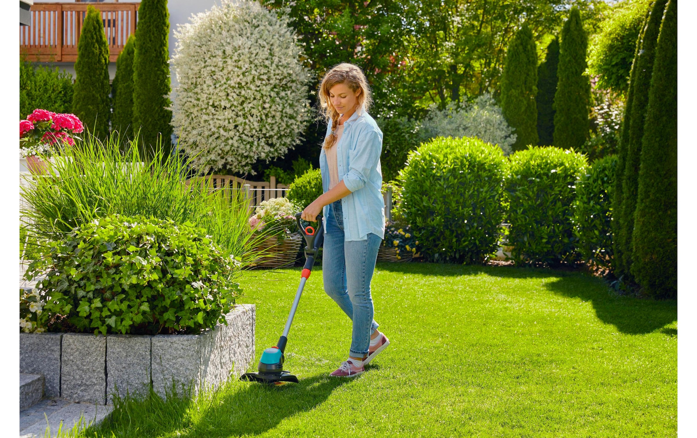 GARDENA Akku-Rasentrimmer »Gardena Akku-Trimmer EasyCut«, (Ohne Akku/Ladegerät)