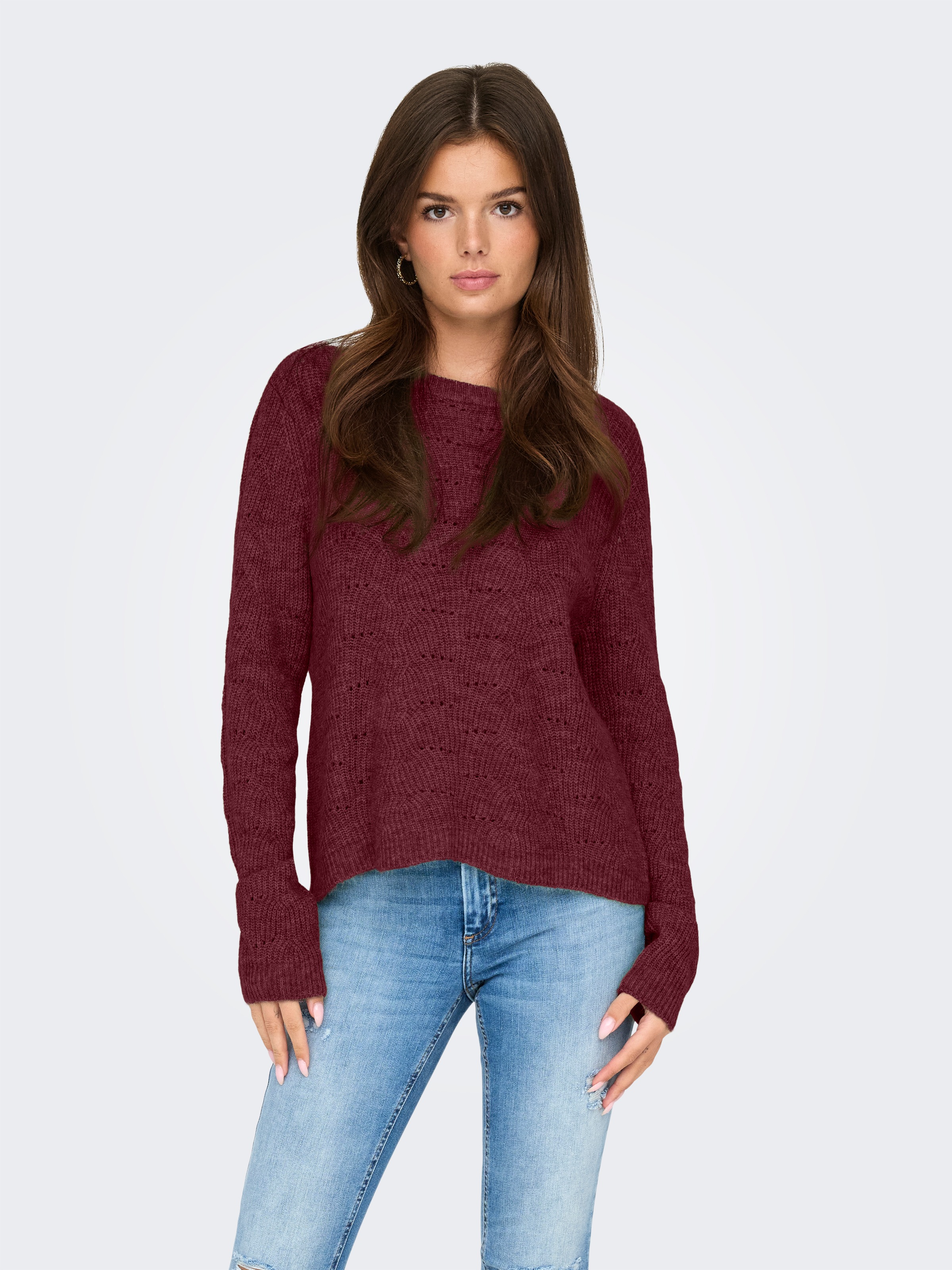 ONLY Rundhalspullover »ONLLOLLI L/S PULLOVER KNT NOOS«
