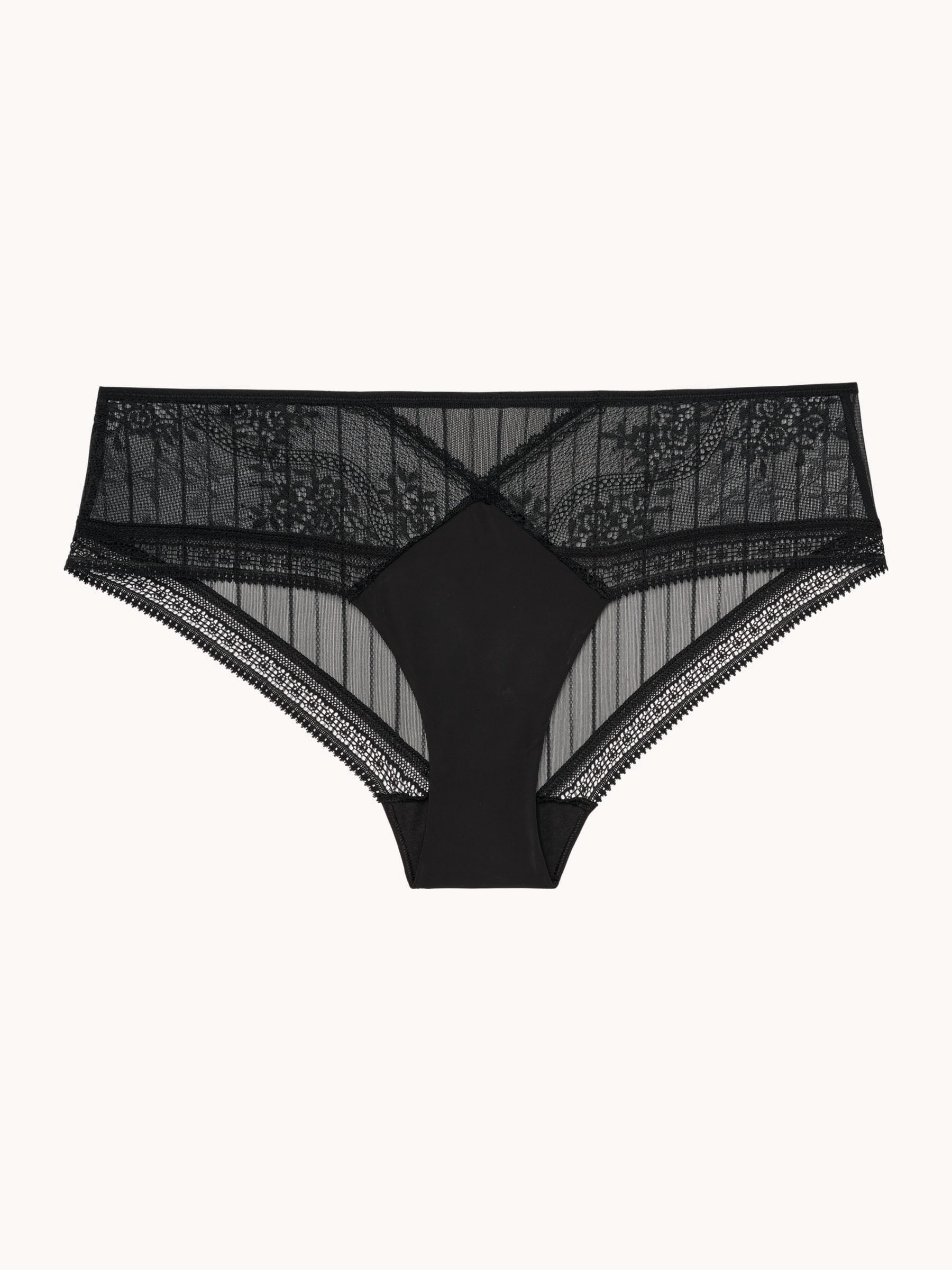 PASSIONATA Panty »MADDIE«, florale Spitze, gestreifter transparenter Tüll, leicht