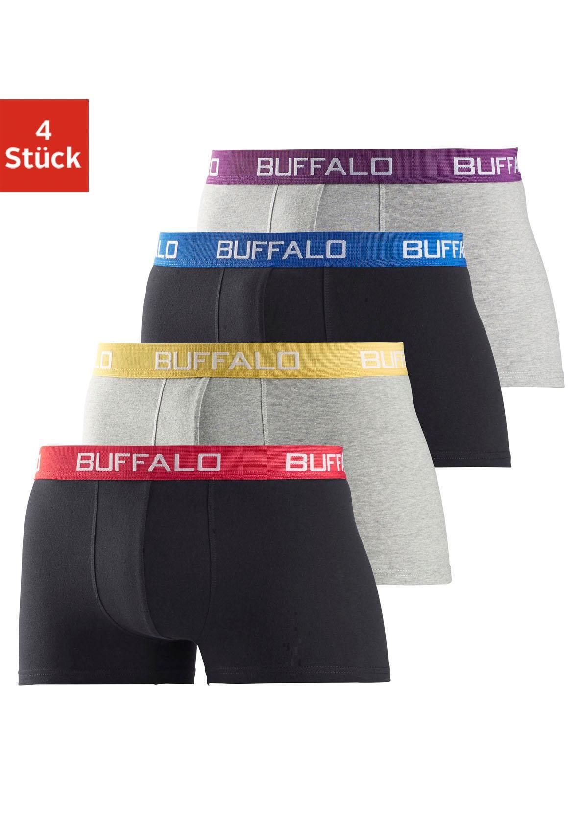 Buffalo Boxer »Boxershorts für Herren«, (Packung, 4 St.), aus Baumwoll-Mix