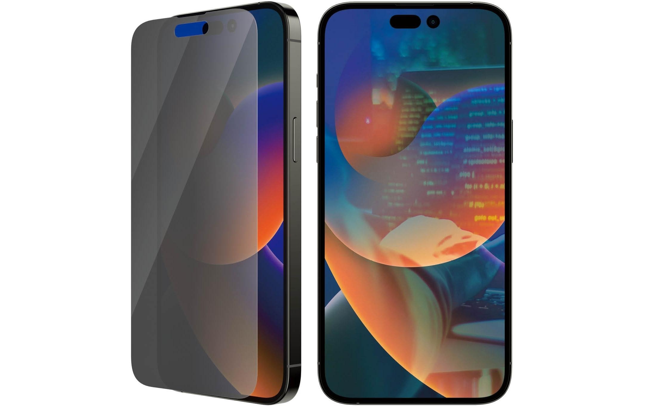 PanzerGlass Displayschutzglas »Classic Fit Privacy iPhone 14 Pro Max«, für iPhone 14 Pro Max, (1 St.)