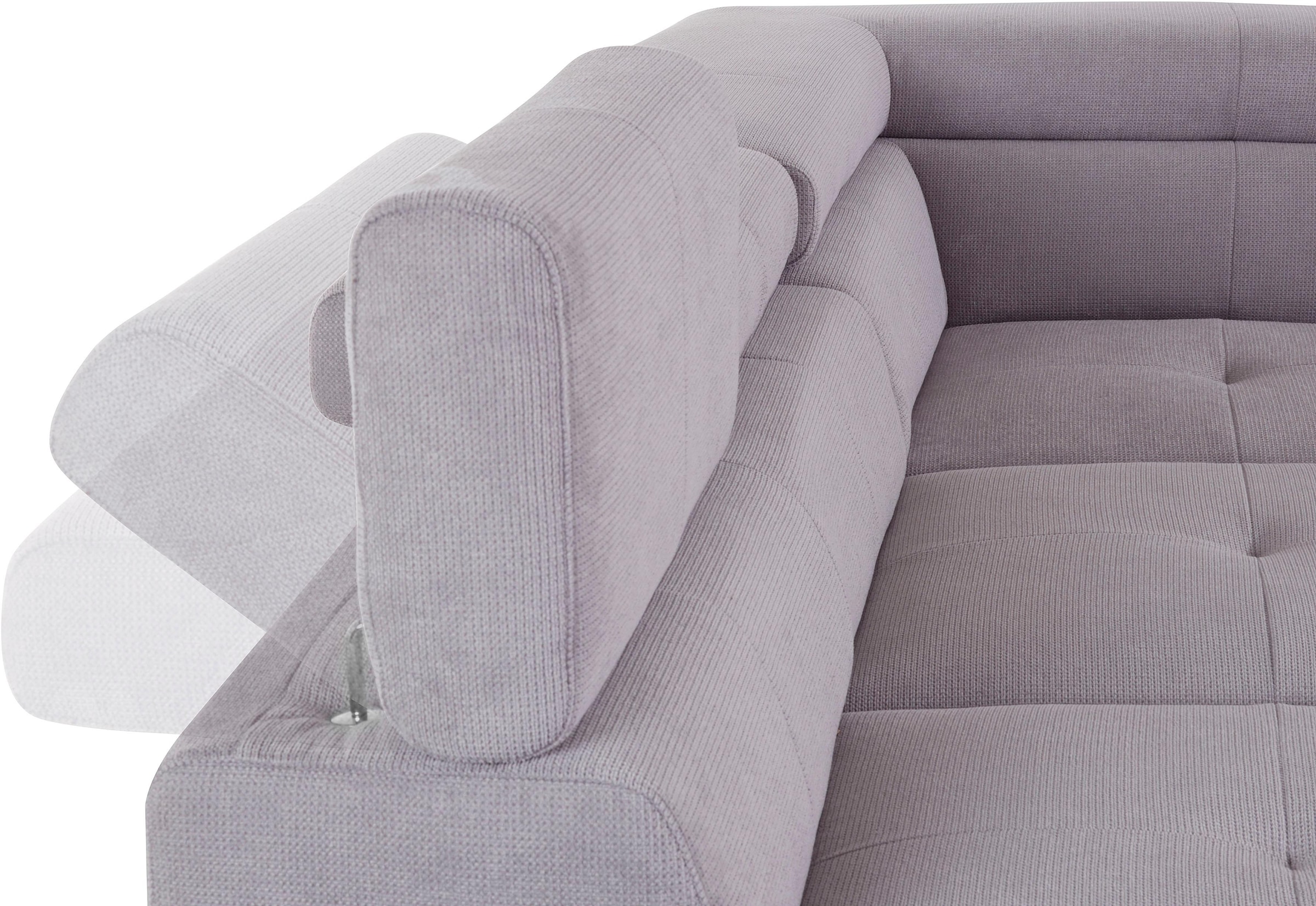 COTTA Ecksofa »Enterprise L-Form«, inklusive Kopf- und Armteilverstellung, wahlweise mit Bettfunktion