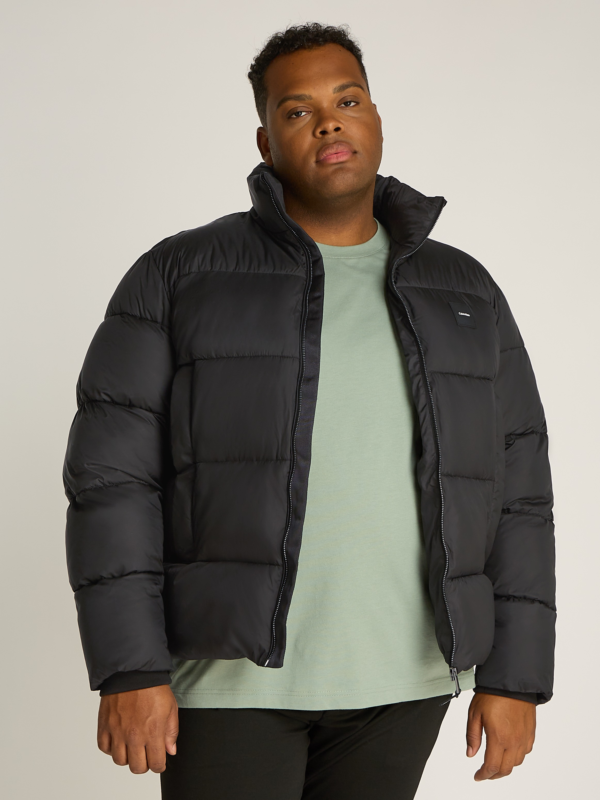 Calvin Klein Big&Tall Steppjacke »BT_QUILT PUFFER MW« in Grossen Grössen mit Logopatch