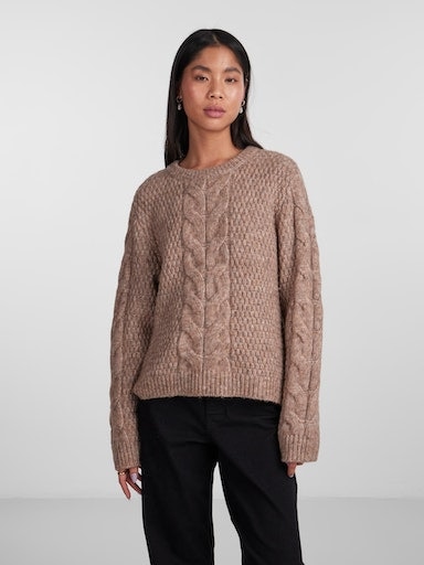 Strickpullover »PCNINA LS O-NECK KNIT NOOS BC«