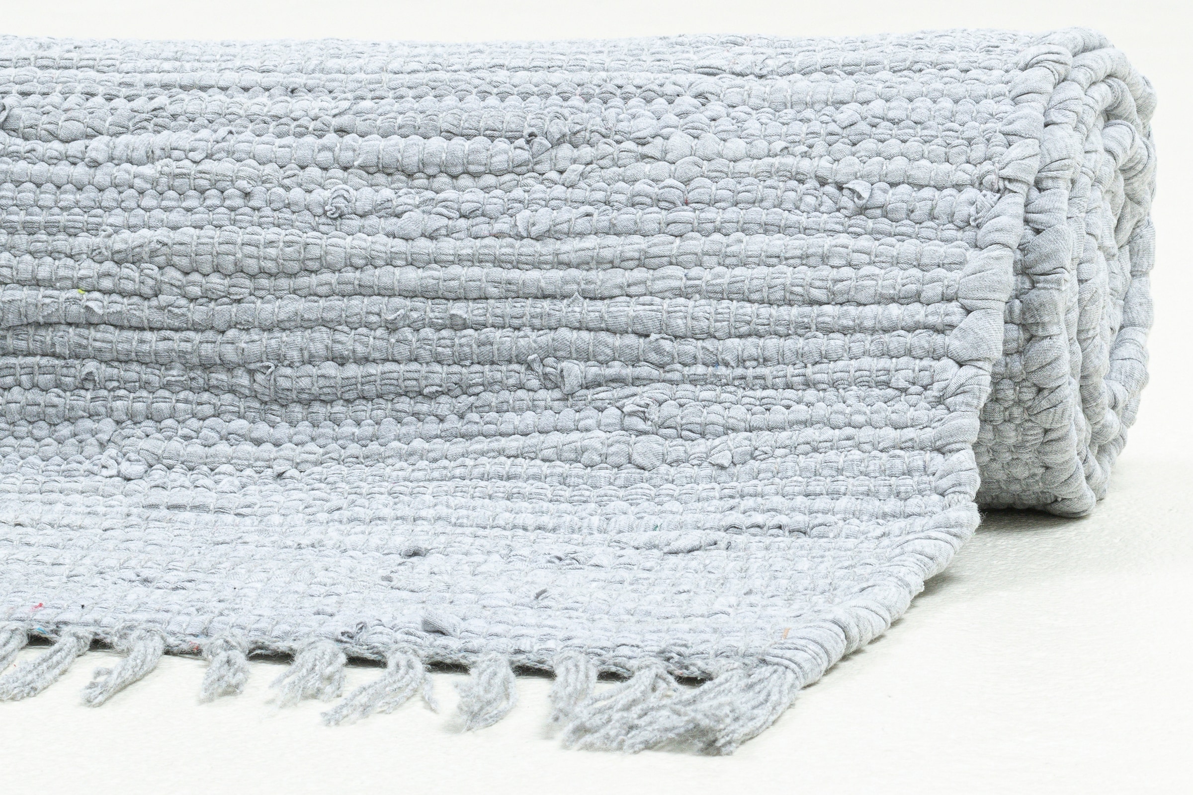 Handweb Teppich, handgewebt, Jelmoli-Versand Teppich Flachgewebe, online Cotton«, »Happy Baumwolle, | mit rechteckig, THEKO shoppen reine Fransen