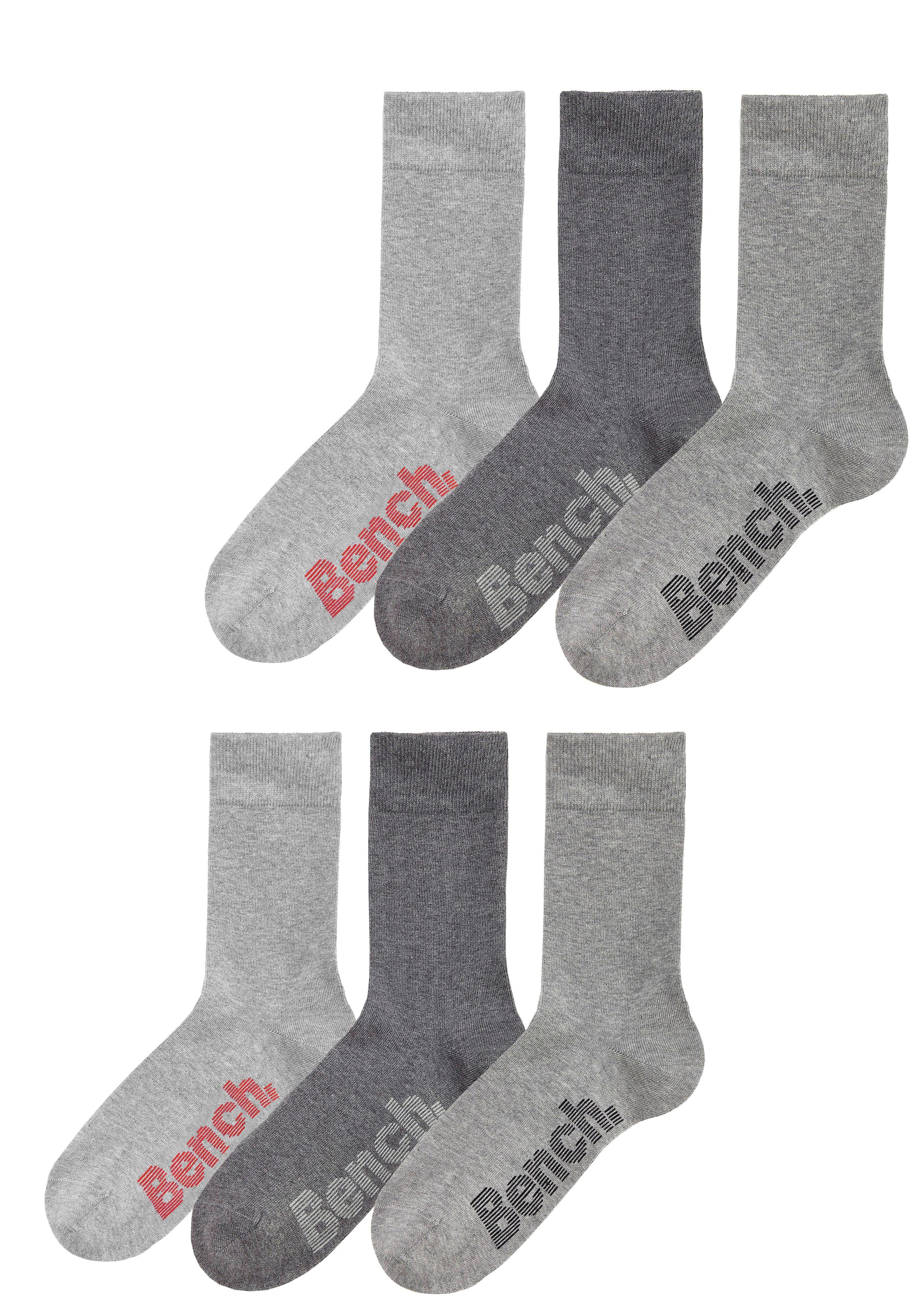 Socken, (Box, 6 Paar), mit verschiedenfarbigen Logos