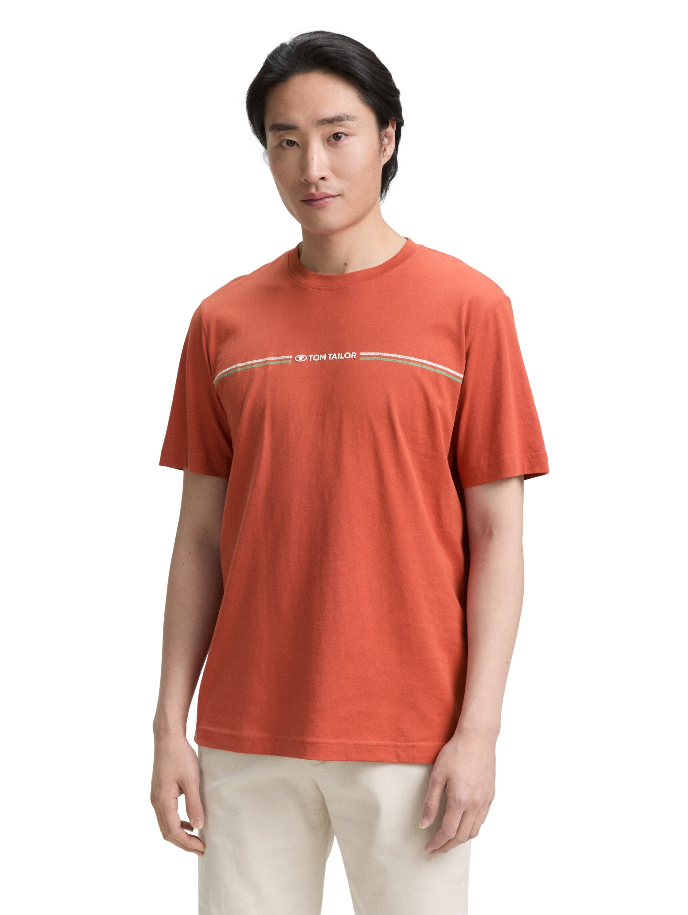 TOM TAILOR T-Shirt mit Logofrontprint