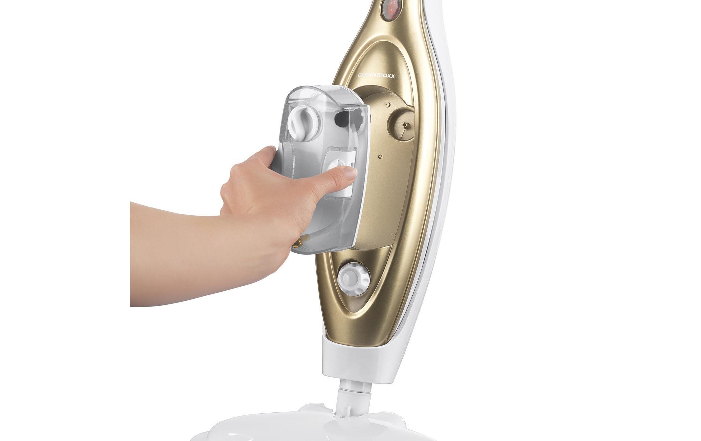 CLEANmaxx Dampfreiniger »Dampfreiniger goldfarben / weiss mit Gelenk«