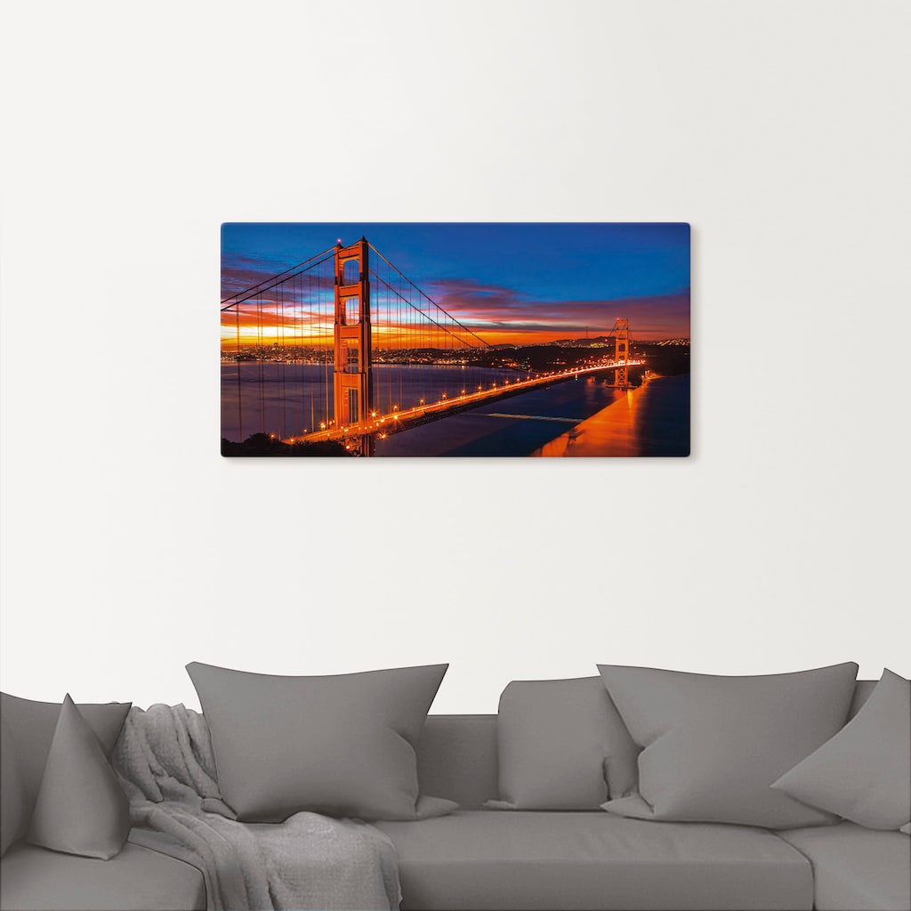 Artland Wandbild »The Golden Gate Bridge am frühen Morgen«, Brücken, (1 St.)