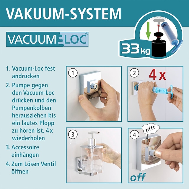 WENKO Eckregal »Vacuum-Loc Quadro«, 1 Etage online kaufen | Jelmoli-Versand