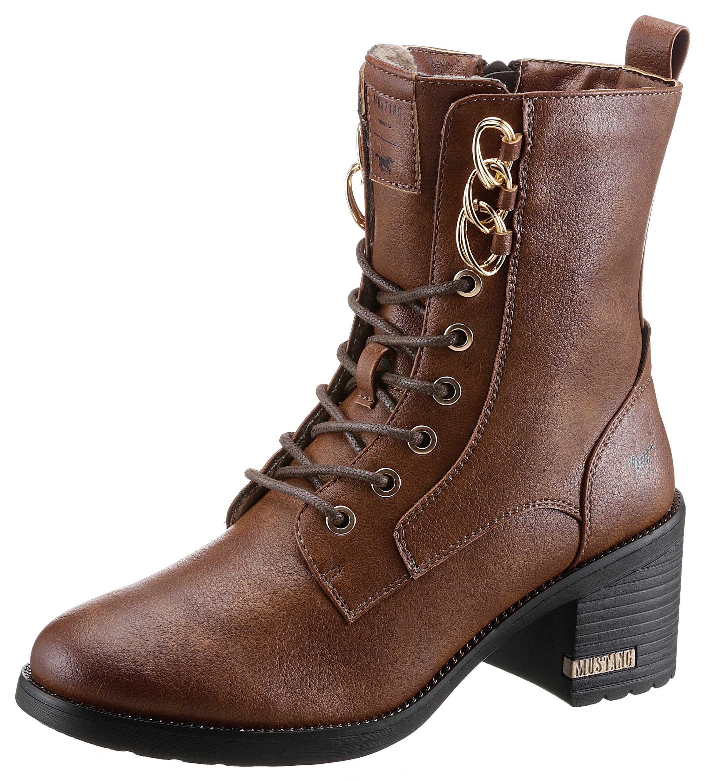 Mustang Shoes Schnürstiefelette, mit praktischem Innen-Reissverschluss kaufen