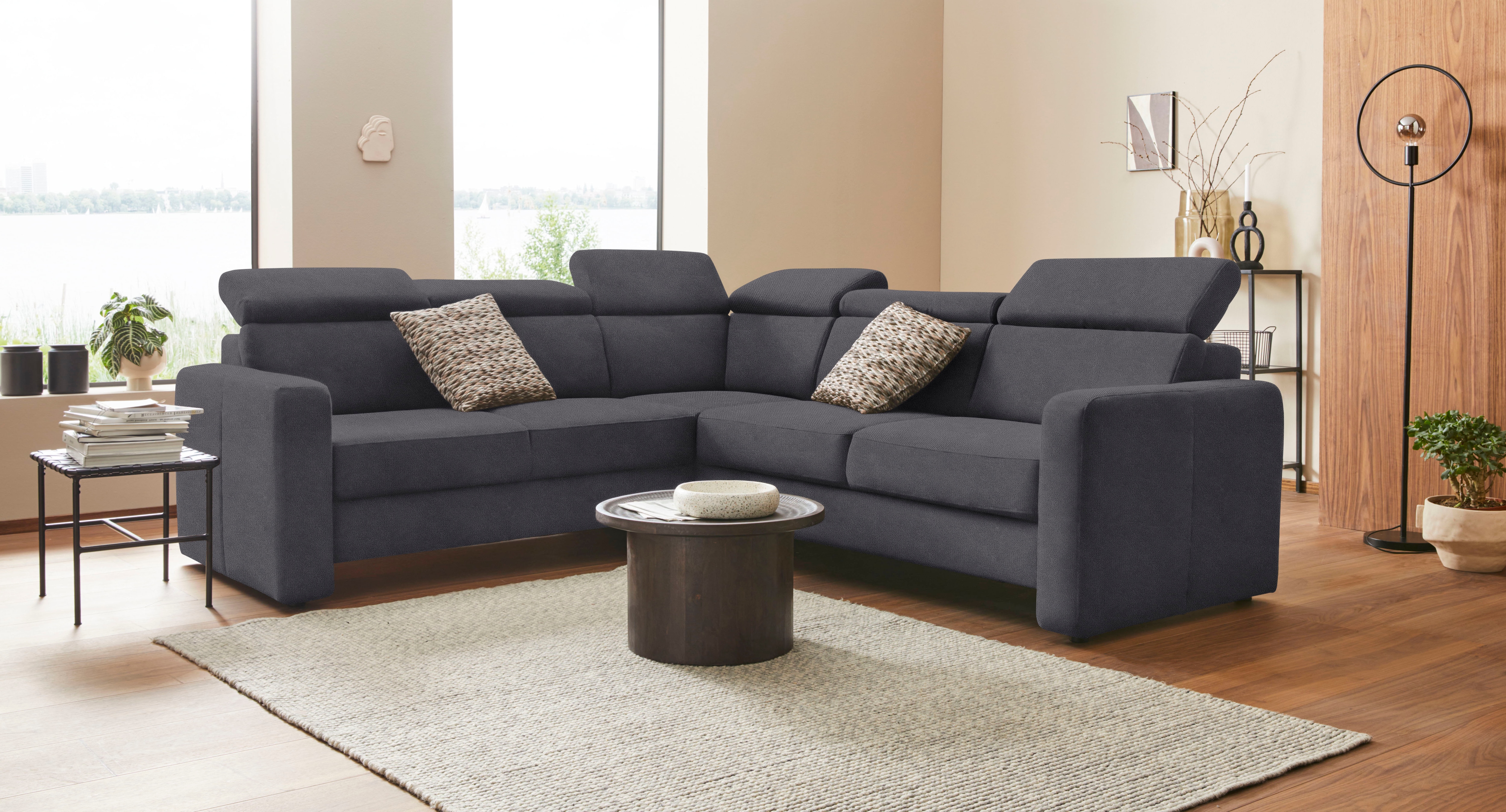 sit&more Ecksofa "Bologna L-Form" Kopfteilverstellung, wahlweise mit Bettfunktion und Schubkasten