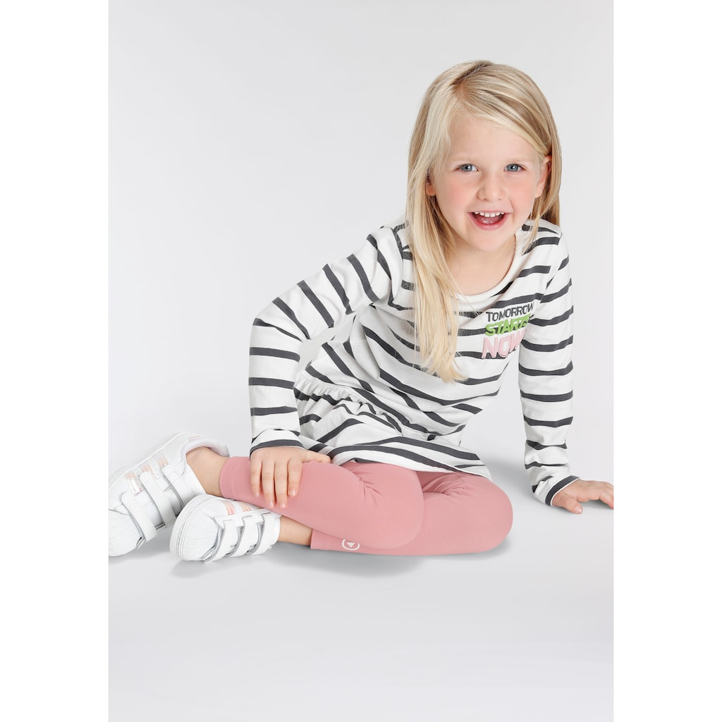 KIDSWORLD Kleid & Leggings »Tomorrow starts now!«, (Set, 2 tlg.), süsses Outfit