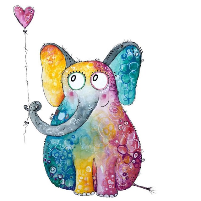 Wall-Art Wandtattoo »Elefant mit Herz Luftballon«, (1 St.) online shoppen |  Jelmoli-Versand