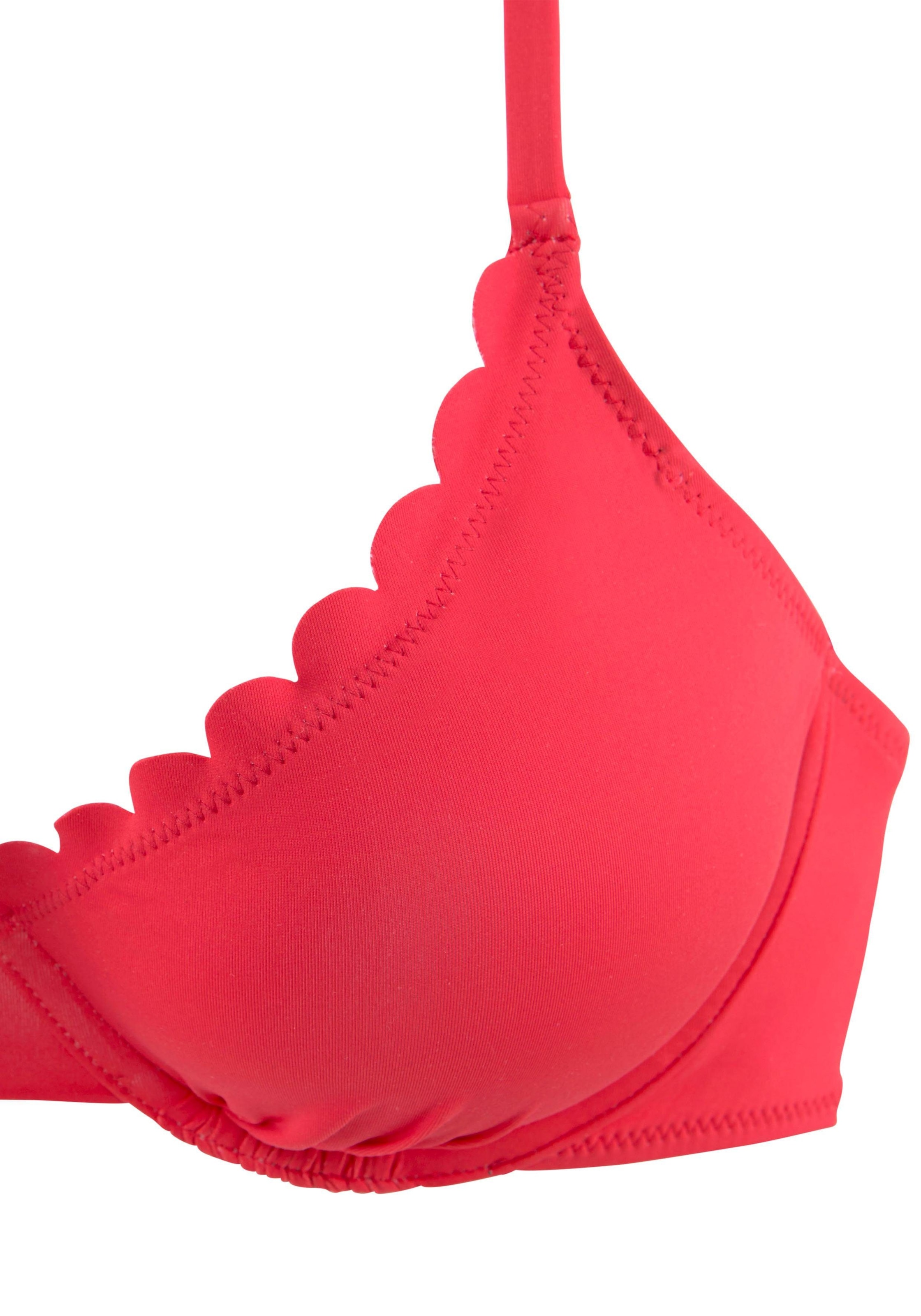 LASCANA Bügel-Bikini-Top »Scallop«, mit Wattierung