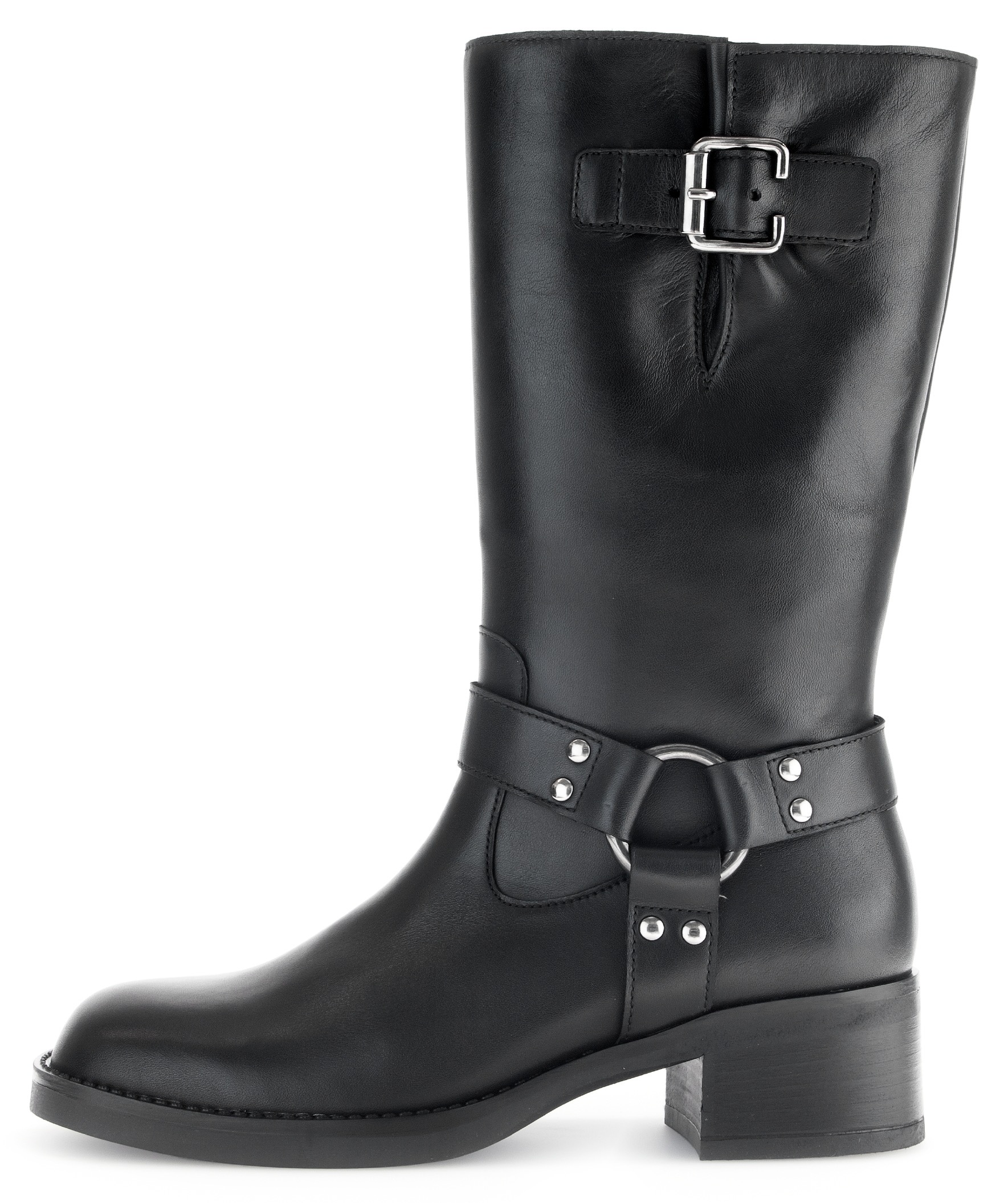 Gabor Stiefel, Blockabsatz, Bikerstiefel, Langschaftsiefel mit Best Fitting