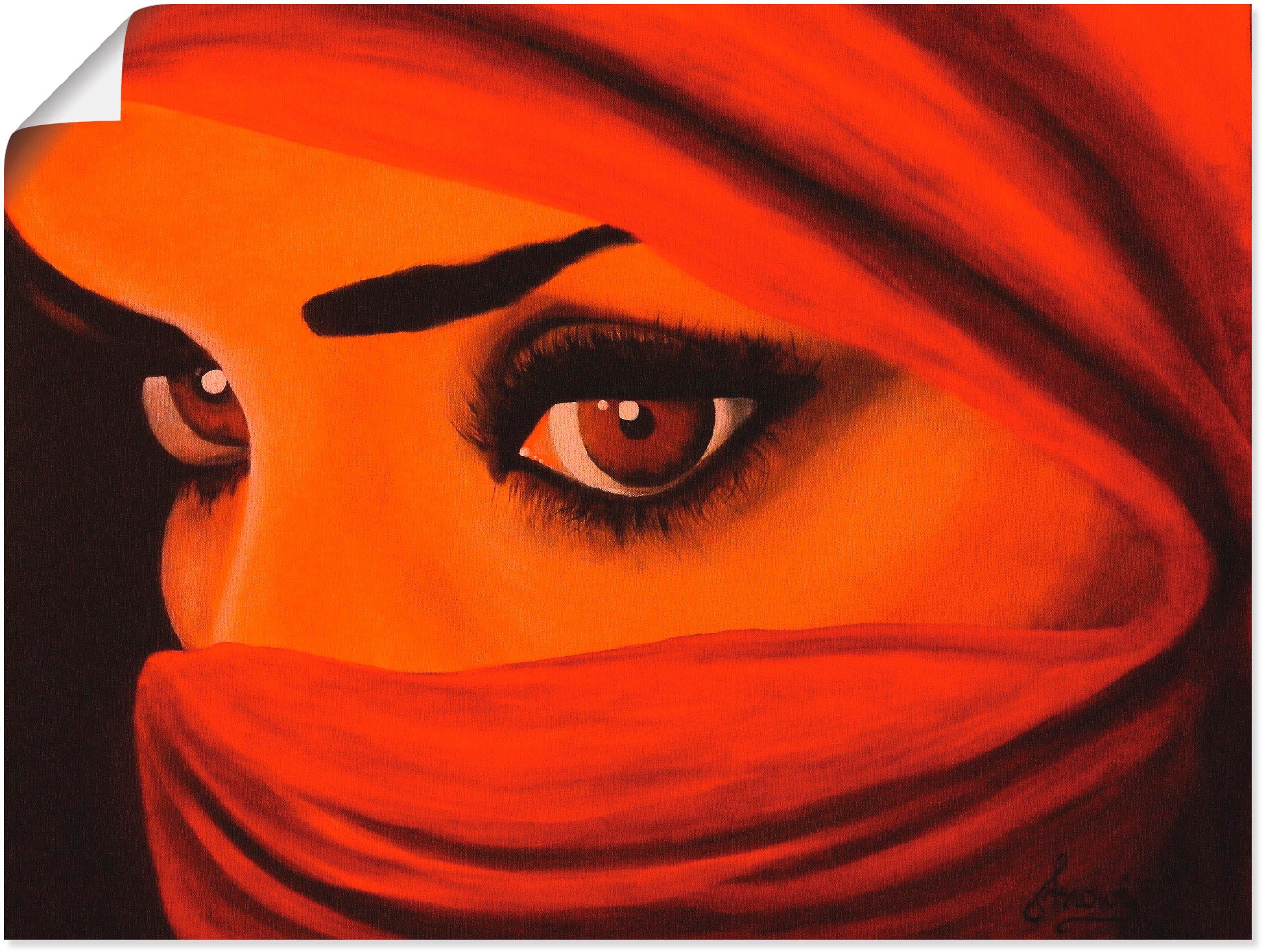 Artland Wandbild »Tuareg-Die von Gott Verlassene«, Frau, (1 St.), als Leinwandbild, Poster in verschied. Grössen