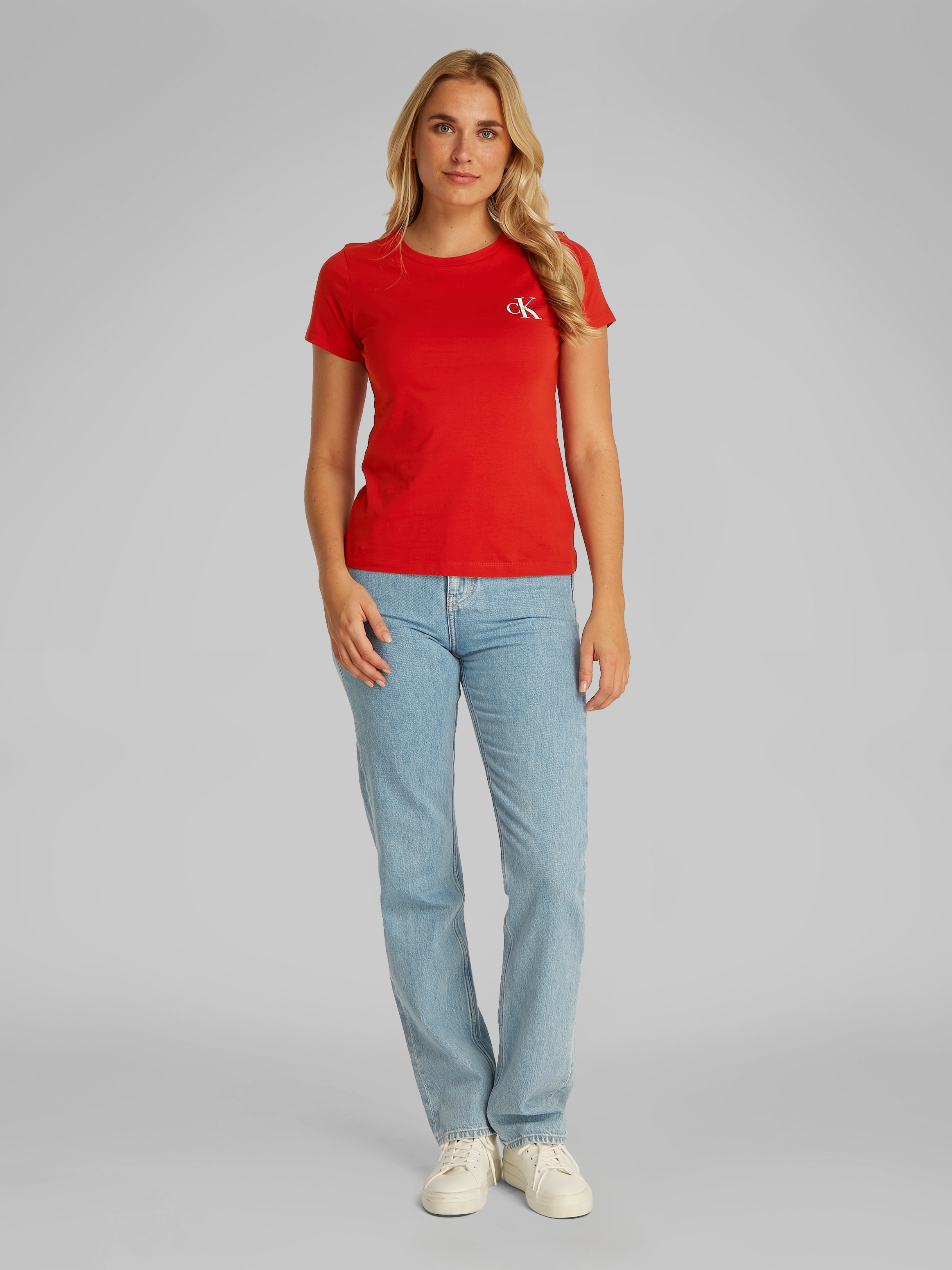 Calvin Klein Jeans T-Shirt »2-PACK MONOLOGO SLIM TEE«, (Packung, 2er-Pack), mit Logodruck