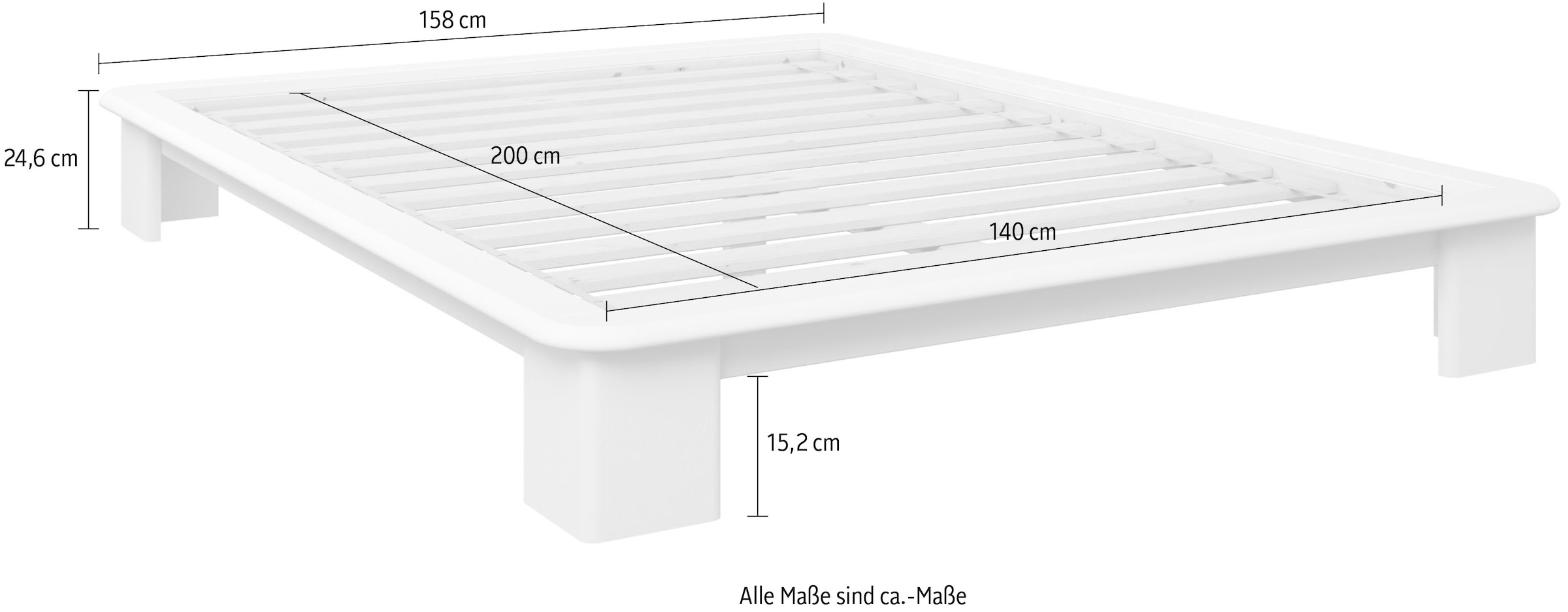 Home affaire Futonbett »"FUTON Zoll«, zertifiziertes Massivholz