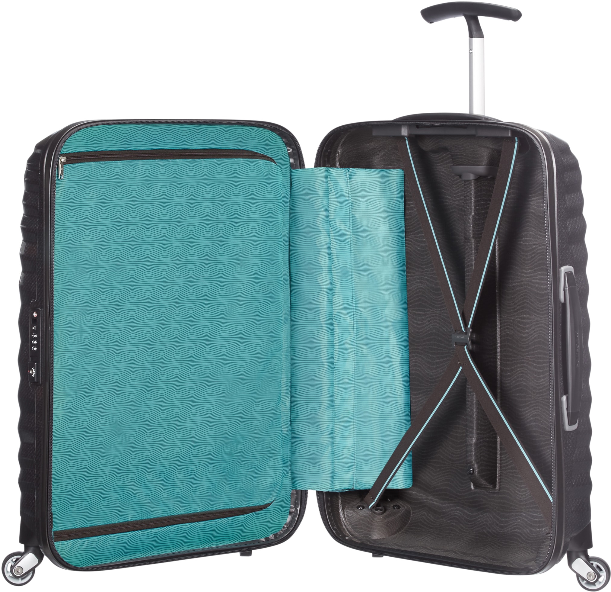 Samsonite Hartschalen-Trolley »LITE-SHOCK, verschiedene Grössen«, 4 Rollen, Reisekoffer Trolley Aufgabegepäck TSA-Zahlenschloss Made in Europe