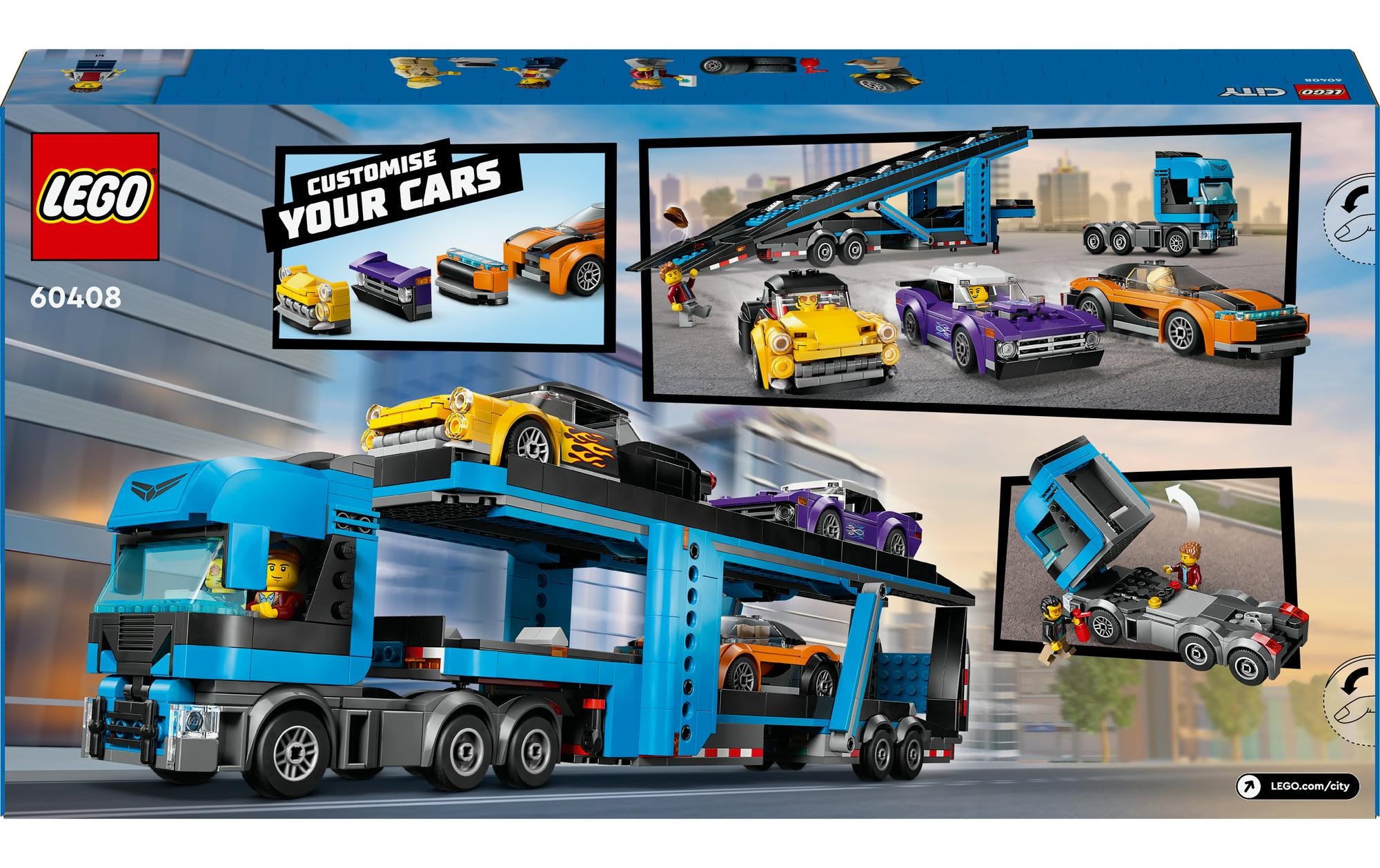 LEGO® Spielbausteine »City Autotransporter mit Sportwagen 60408«, (998 St.)