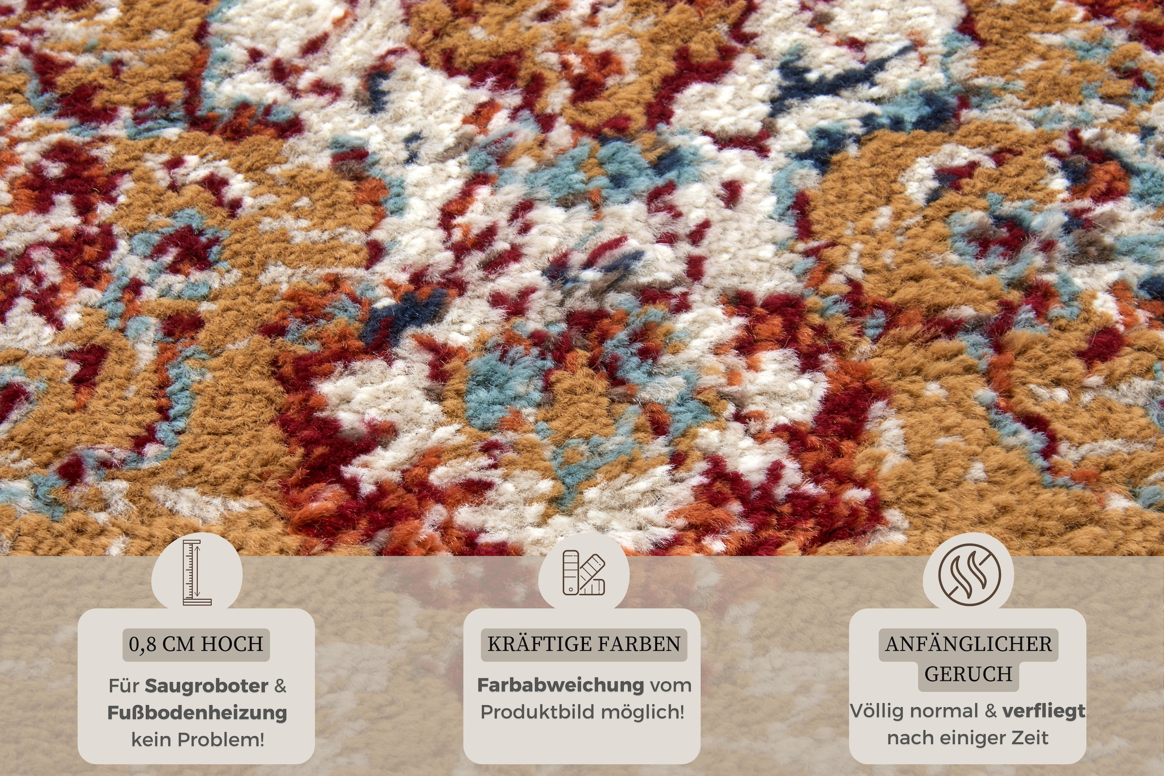 HANSE Home Teppich »Maderno«, rechteckig, 8 mm Höhe, Läufer, Orientalisch, Kurzflor, Wohnzimmer, Schlafzimmer, Esszimmer