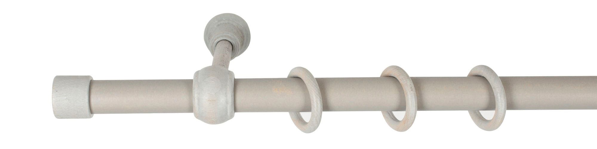 SN DECO GROUP Gardinenstange »Cafiro«, 1 läufig-läufig, Fixmass, 28 mm, Holz, verschiedene Längen und Farben, Komplettset